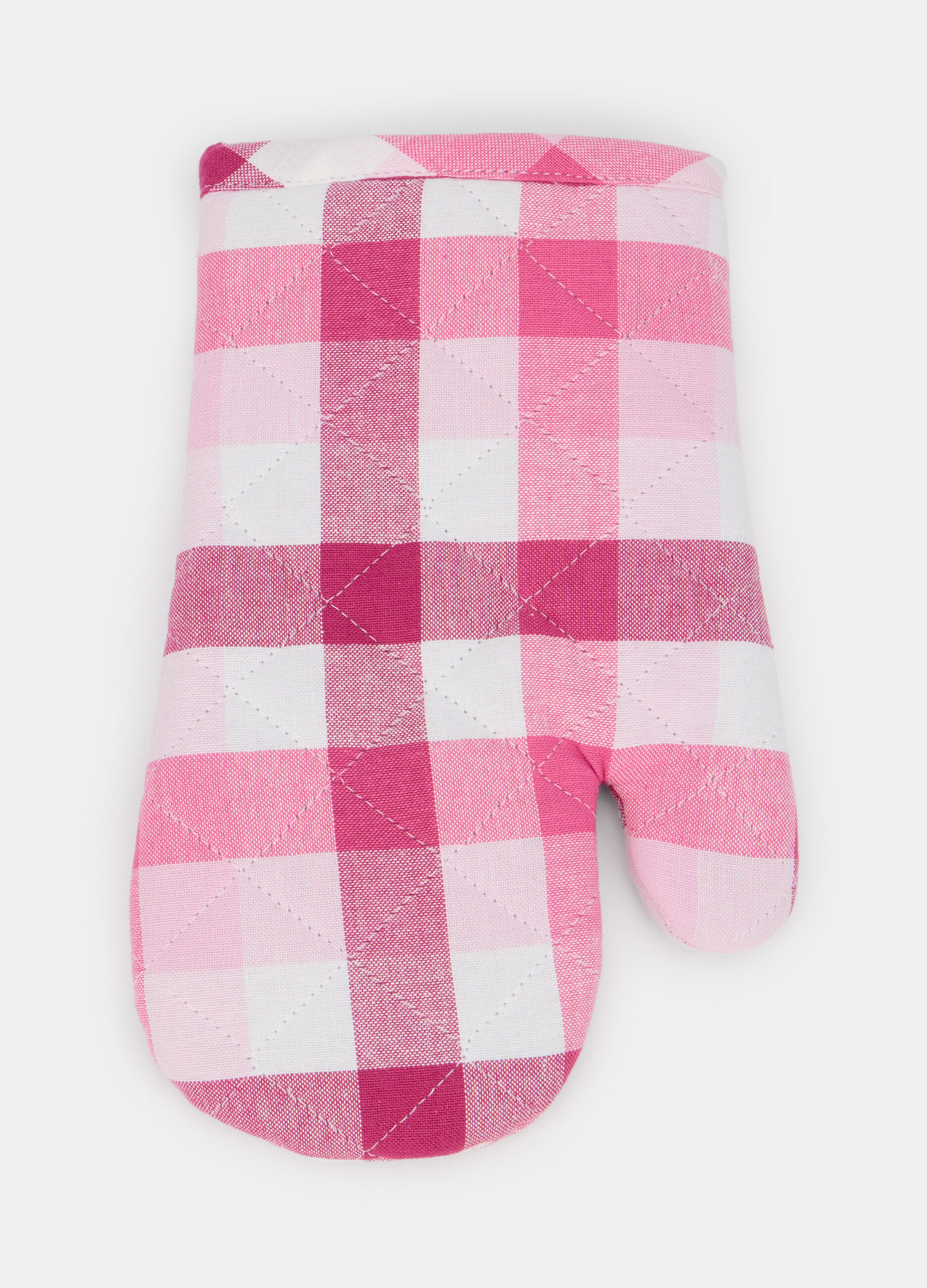 Guanto da forno in cotone a quadretti_0