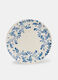 Piatto da dessert con cornice floreale blu_0
