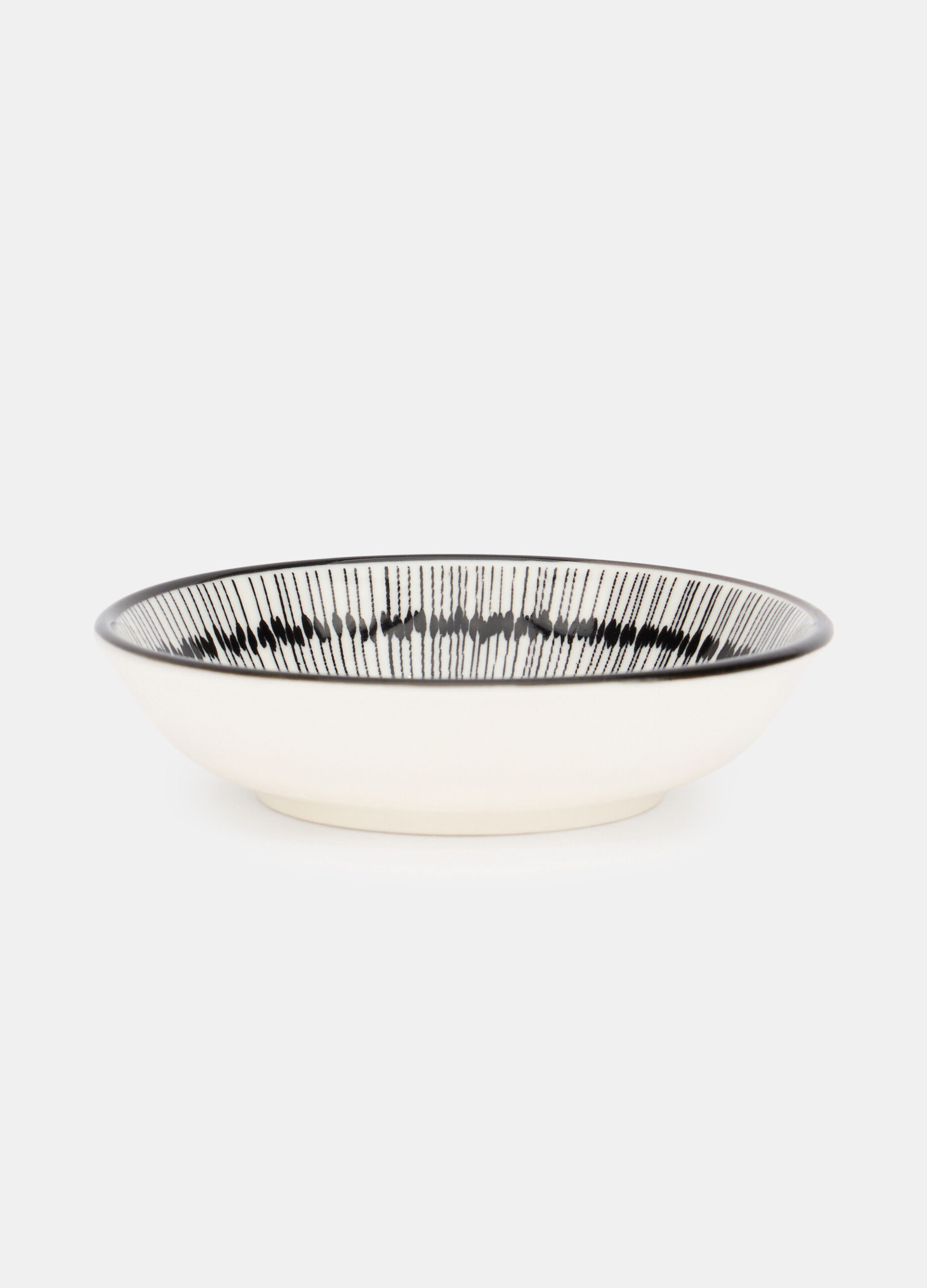 Piatto Per Salsa In Ceramica Nero E Oro - 8,5 Cm - Ciotolina Giapponese Per Sushi E Condimenti