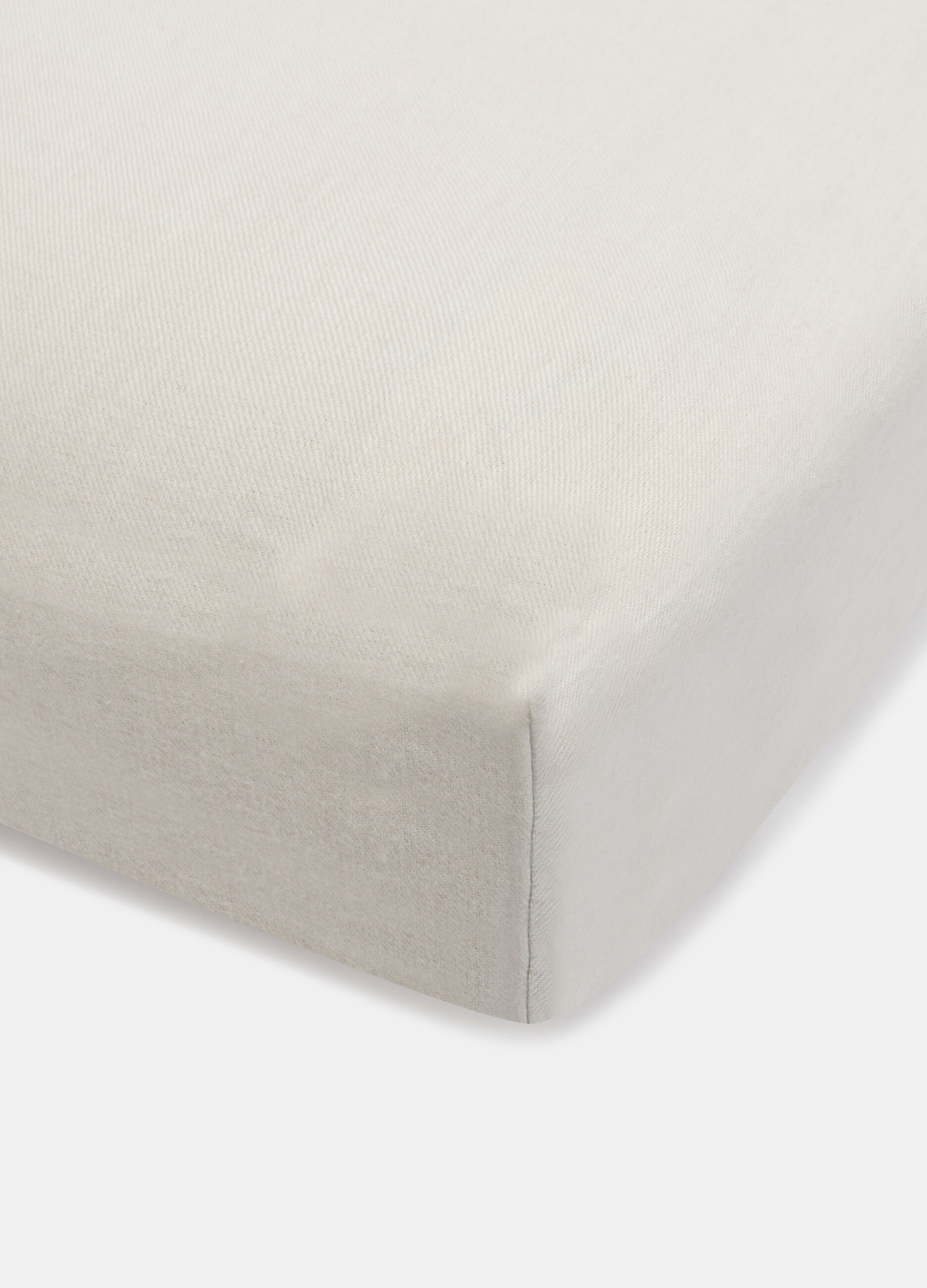 Lenzuolo singolo in flanella di cotone con angoli_0