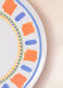 Piatto da pizza in ceramica con orlo decorato_1