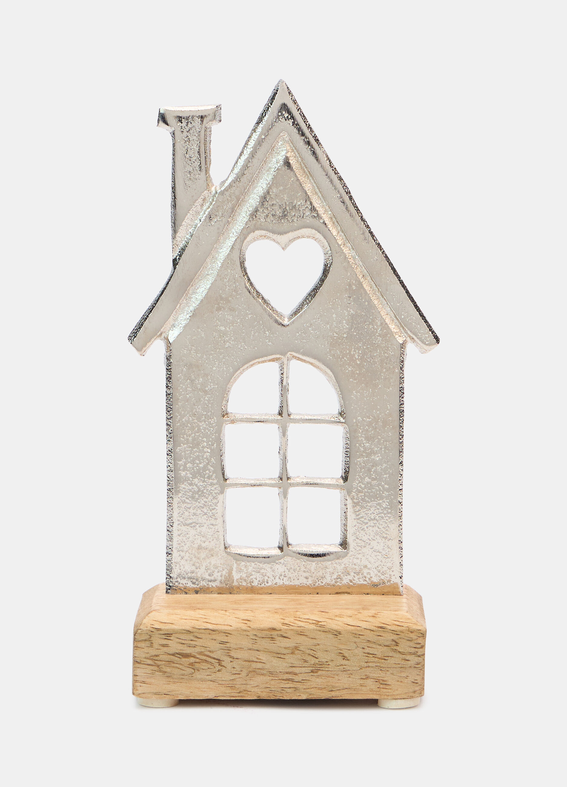 Decorazione casetta grande in metallo anticato e legno_0