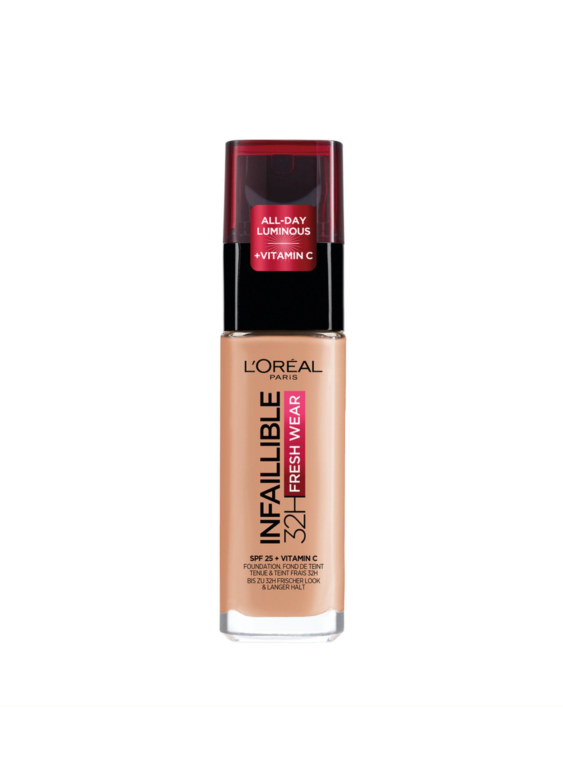 L'Oréal Paris Fondotinta Liquido Infaillible 32H, Coprente a Lunga Tenuta 32H, Formula Waterproof Idratante, 235 Miel, 30ml._0