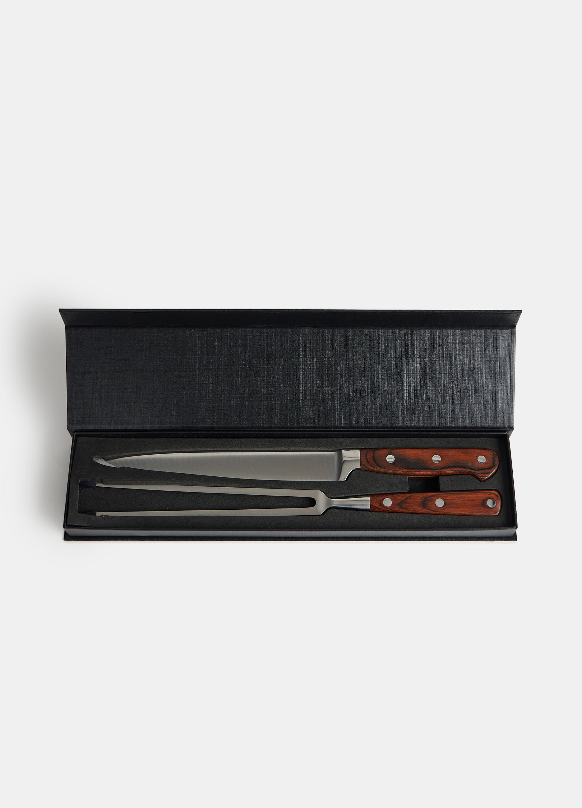 Set coltello e forchettone da arrosto in acciaio_0