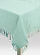 Tovaglia 6 posti in cotone lavato con frange_0