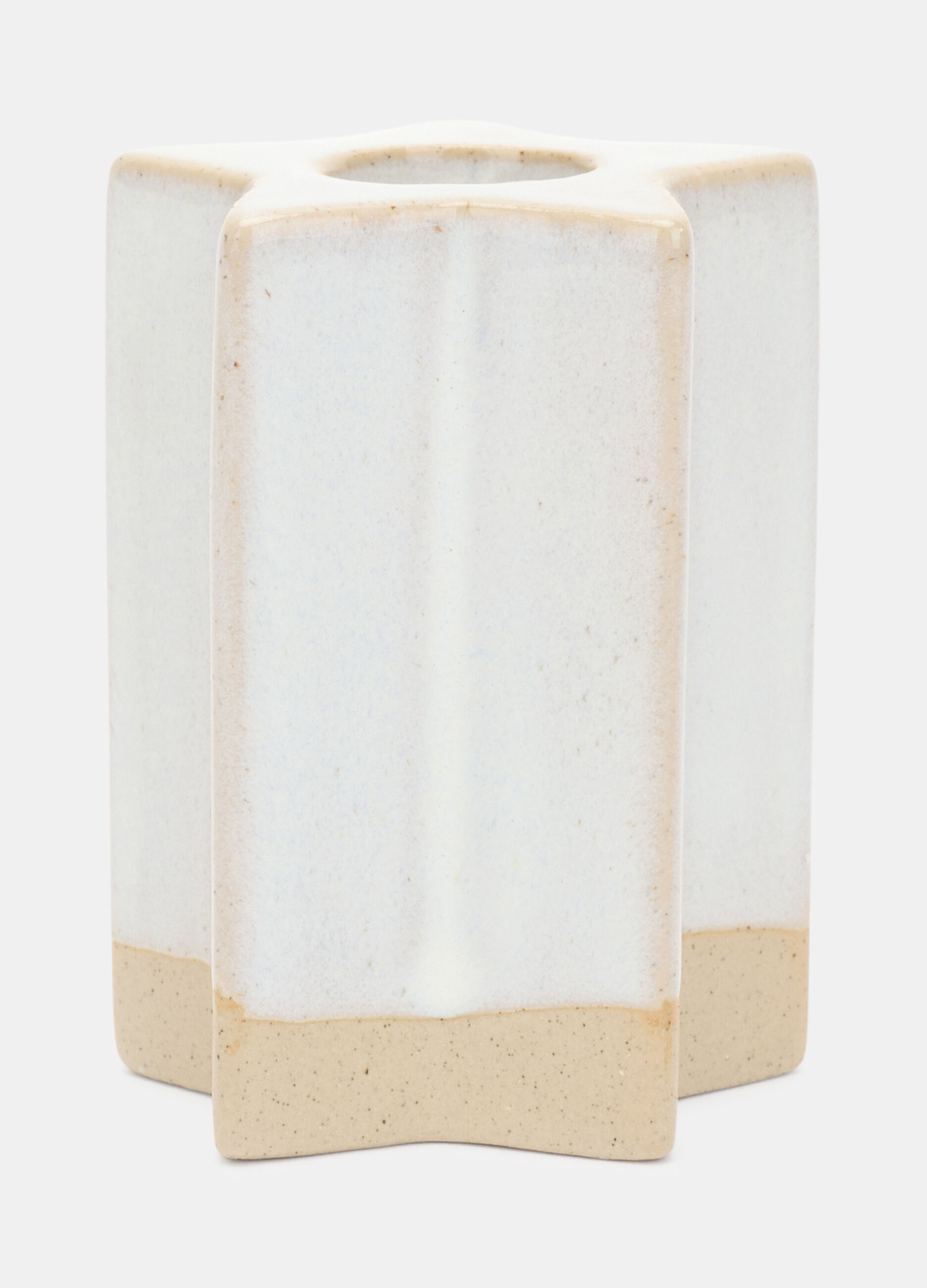 Portacandela grande a stella in ceramica_0