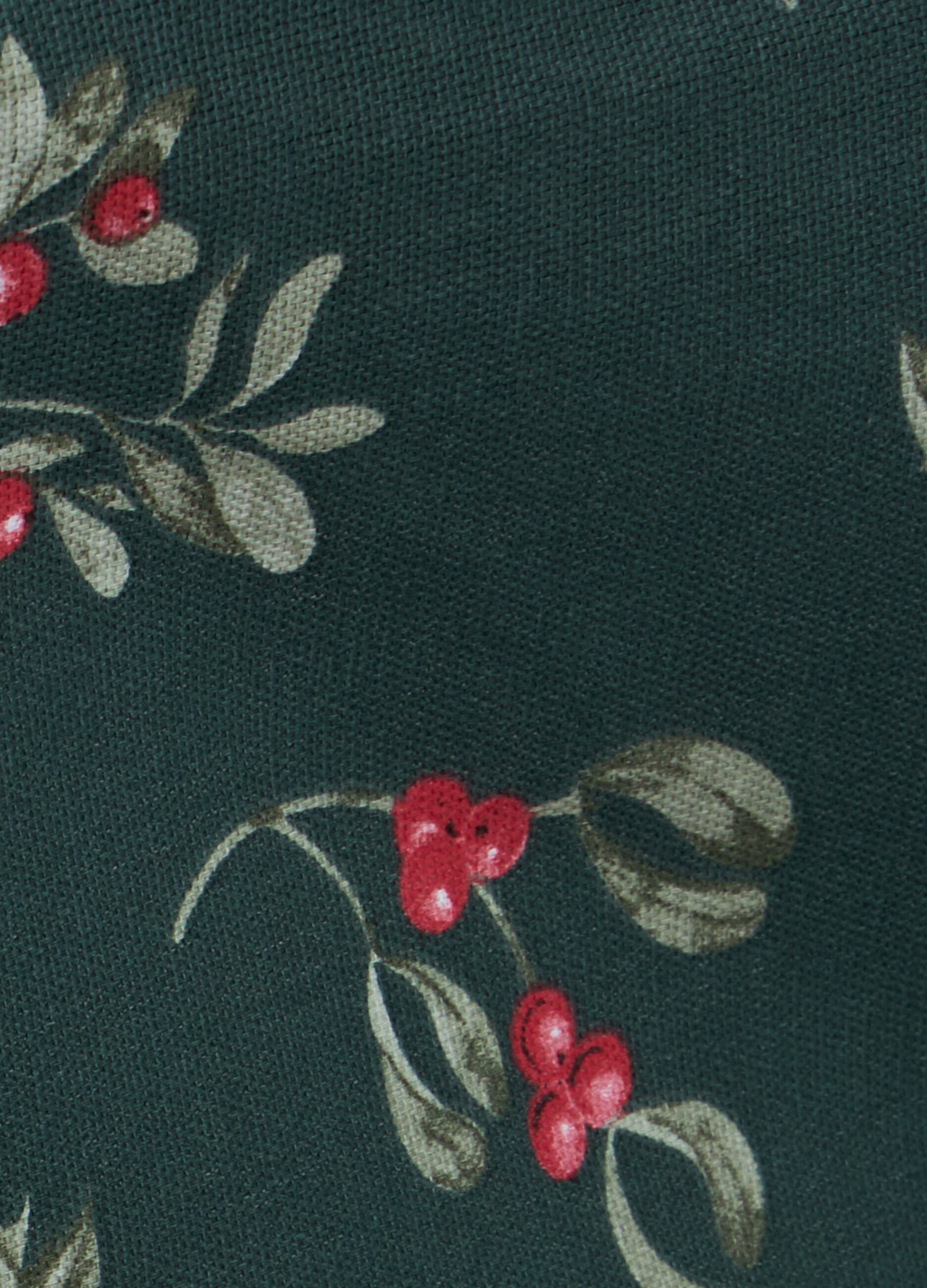 Tovaglia 8 posti in cotone con stampa vischio_1