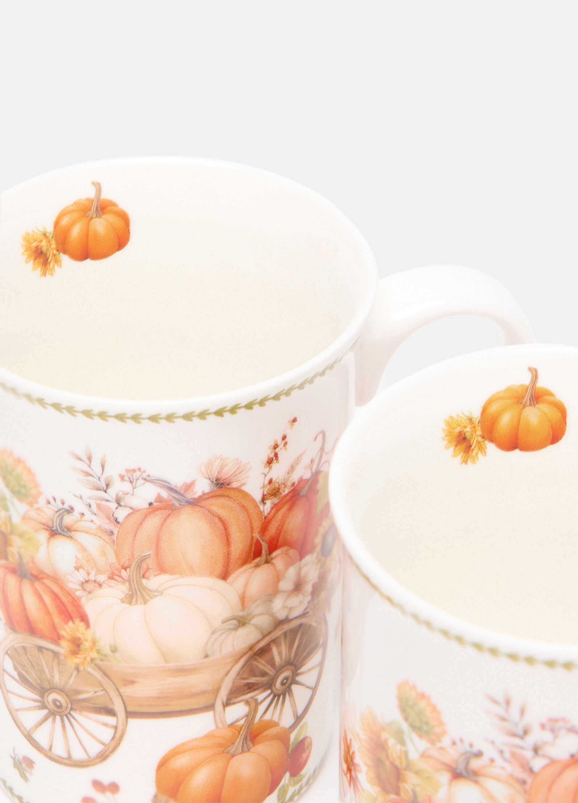 Set tazze in ceramica con stampa zucca_1