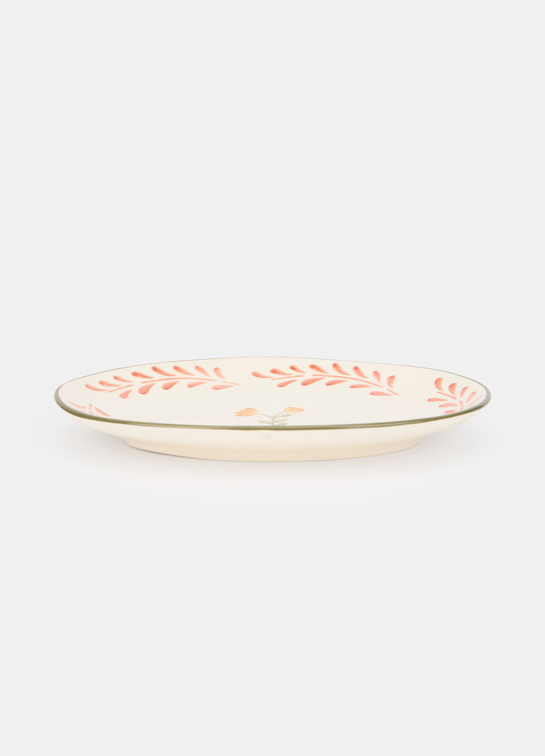 Piatto da portata in ceramica con fiore_0