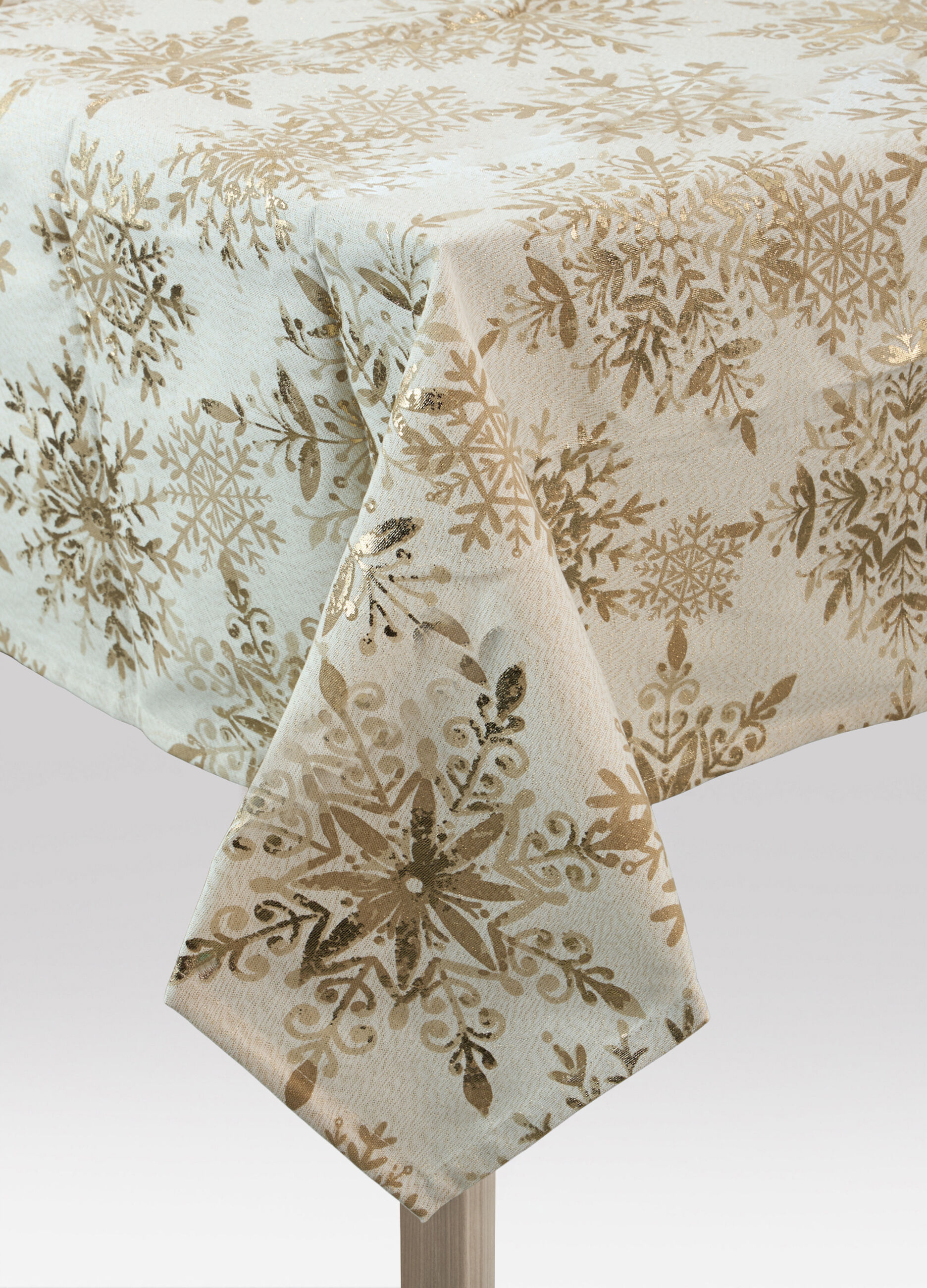 Tovaglia 8 posti fiocchi di neve in misto cotone_0