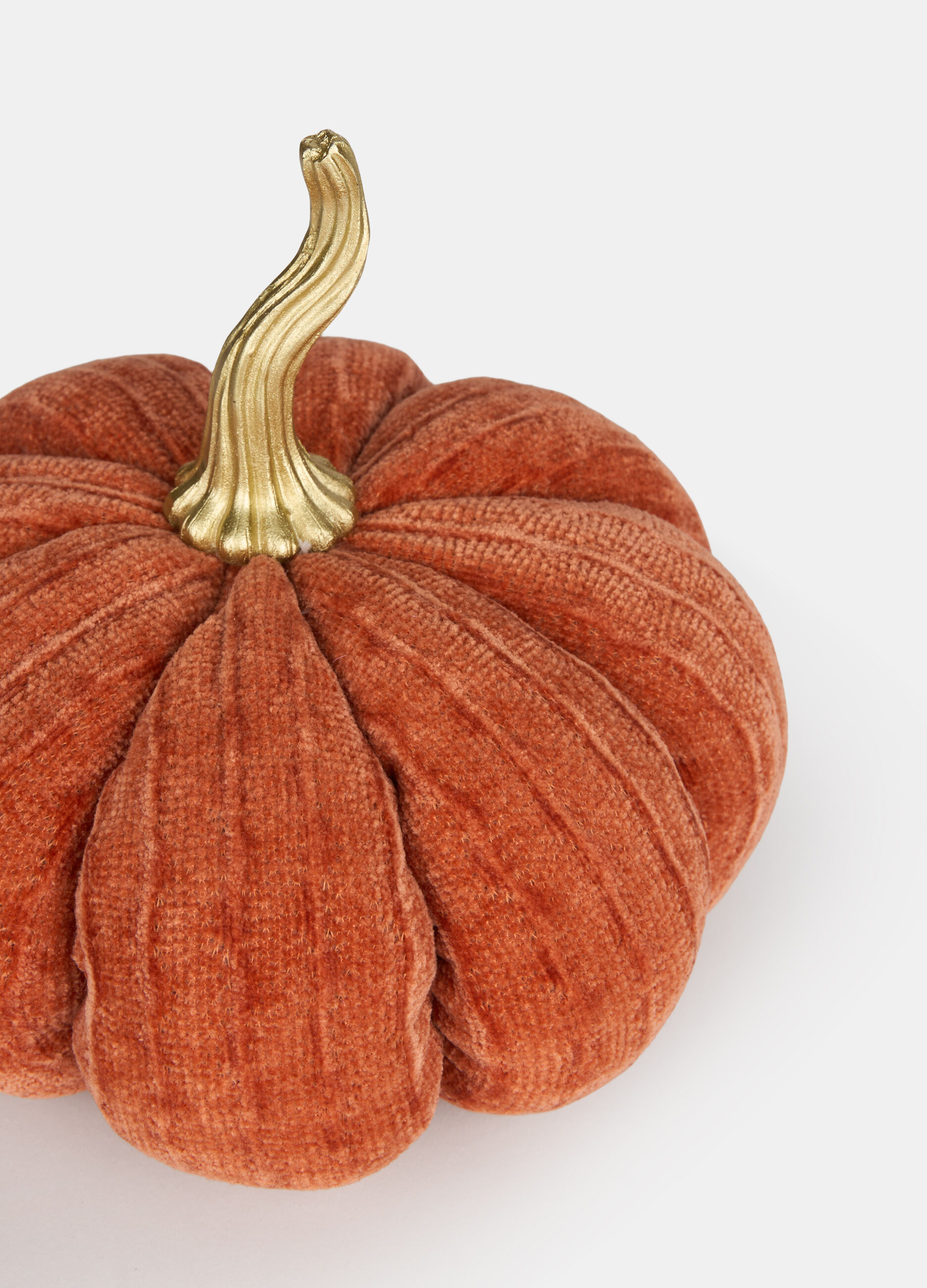 Zucca decorativa grande con dettaglio oro_1