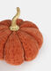 Zucca decorativa grande con dettaglio oro_1