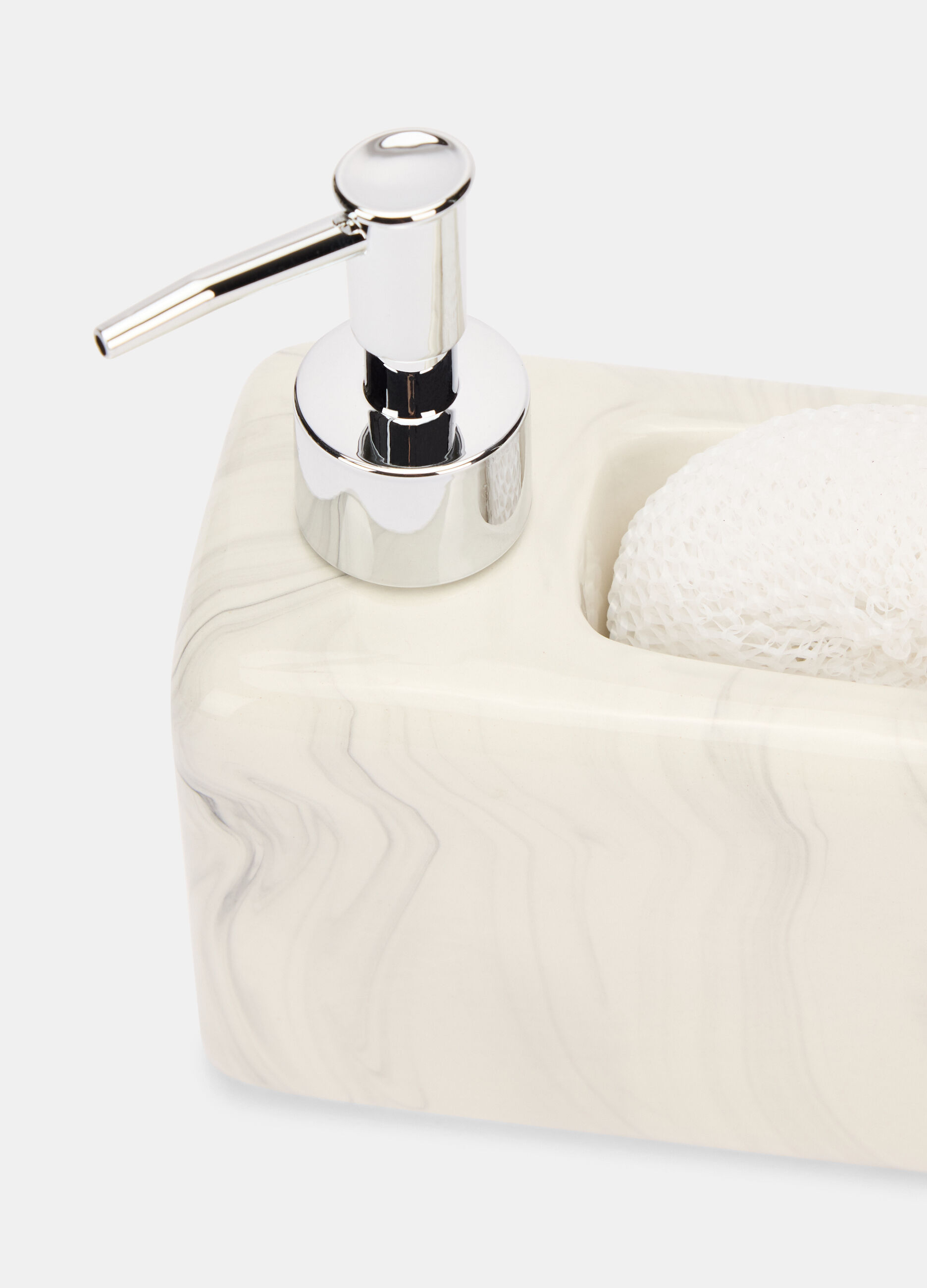 Dispenser sapone con porta spugna_1