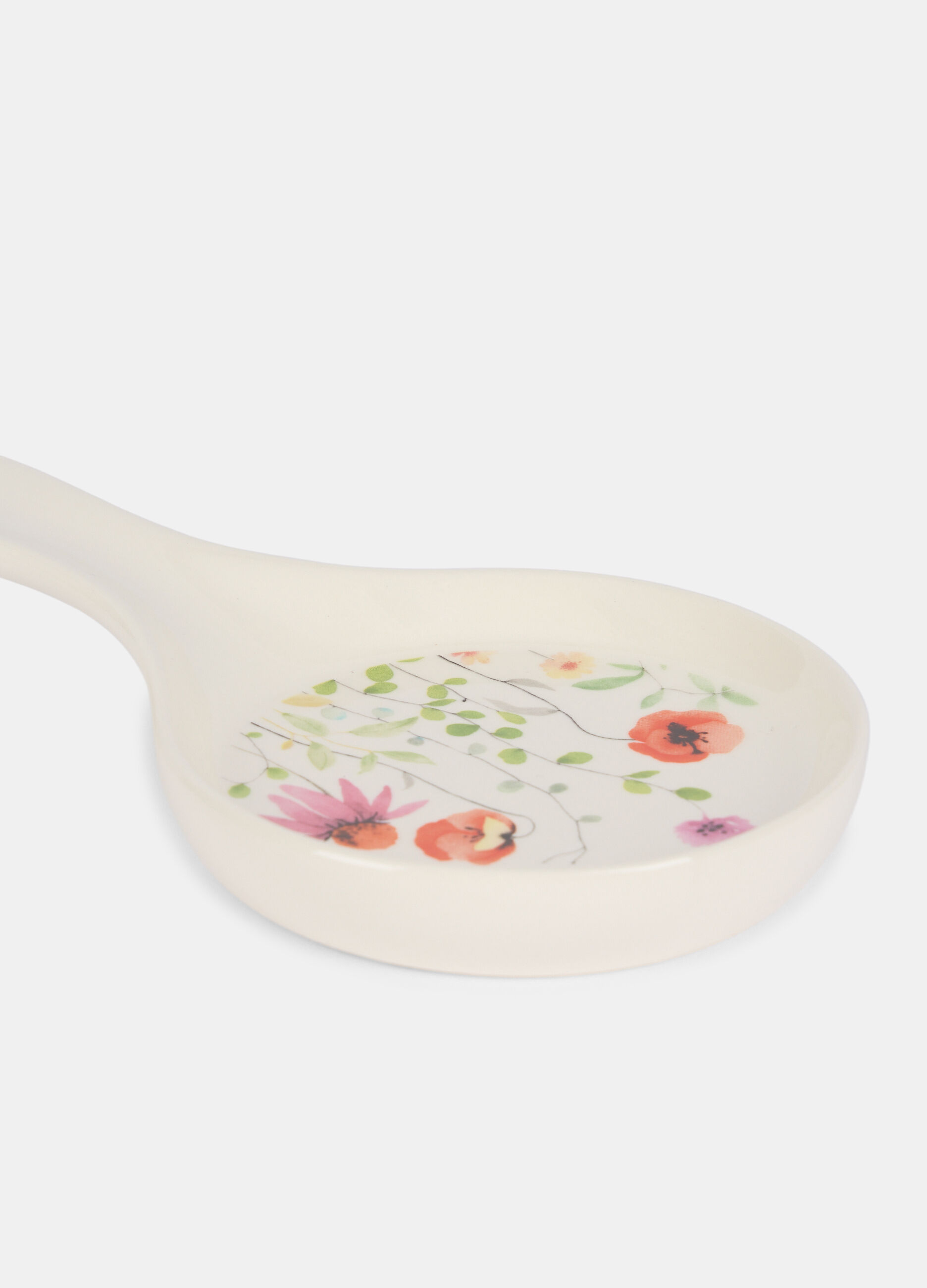 Poggiamestolo in ceramica a fiori_1