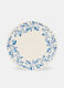 Piatto piano con conirce floreale blu_0
