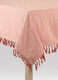 6-place cotton tablecloth with fringe_0