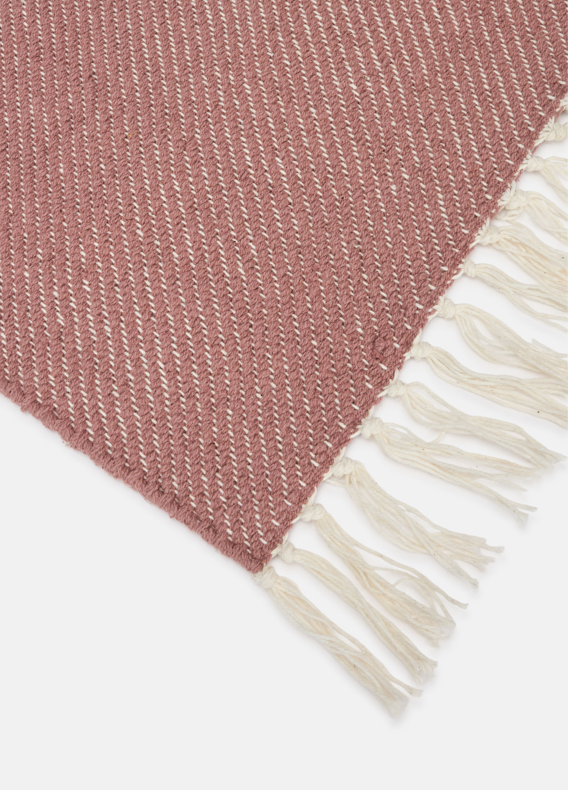 Tappeto da cucina intrecciato a mano con frange_1