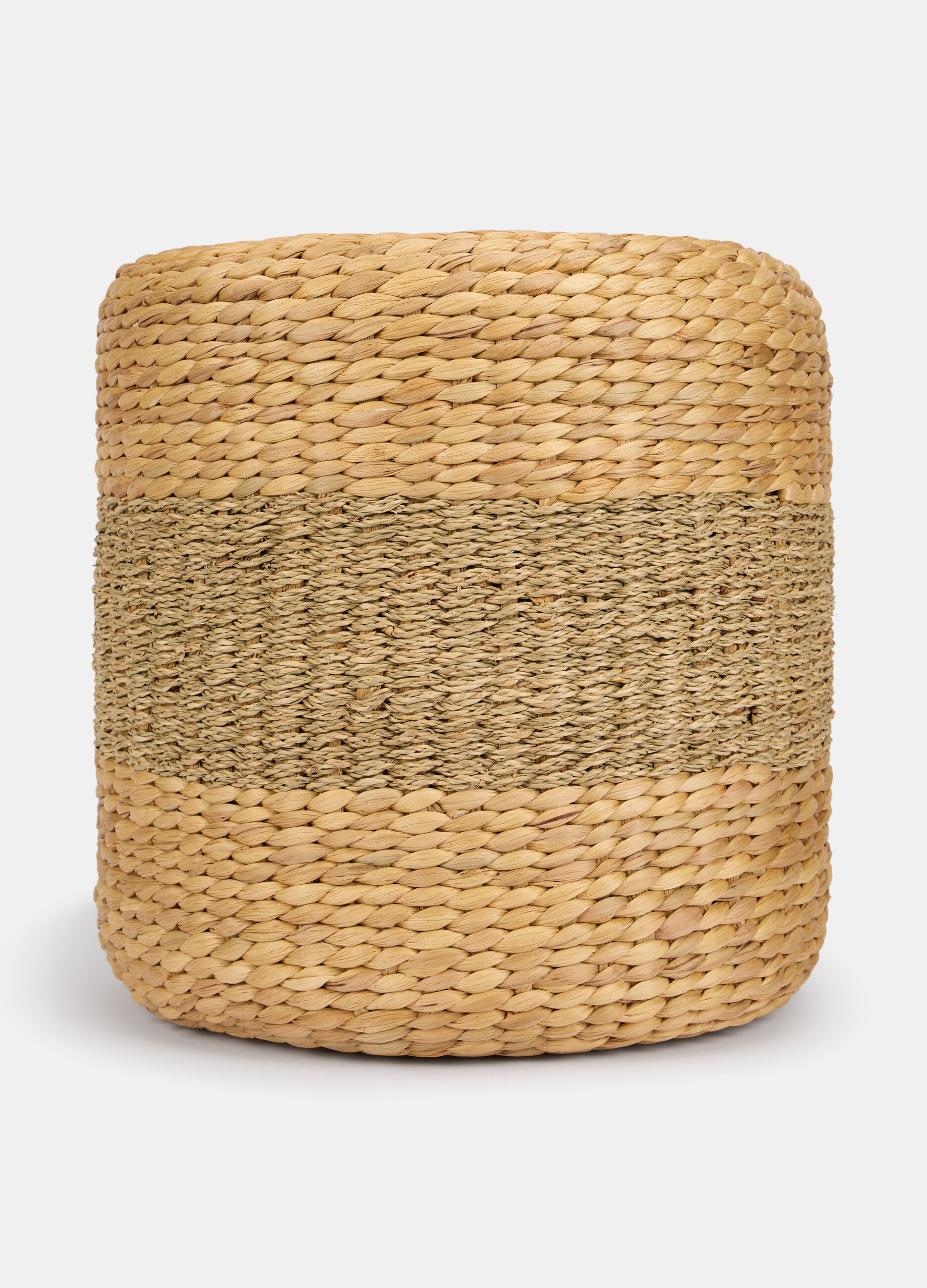 Pouf rotondo intrecciato