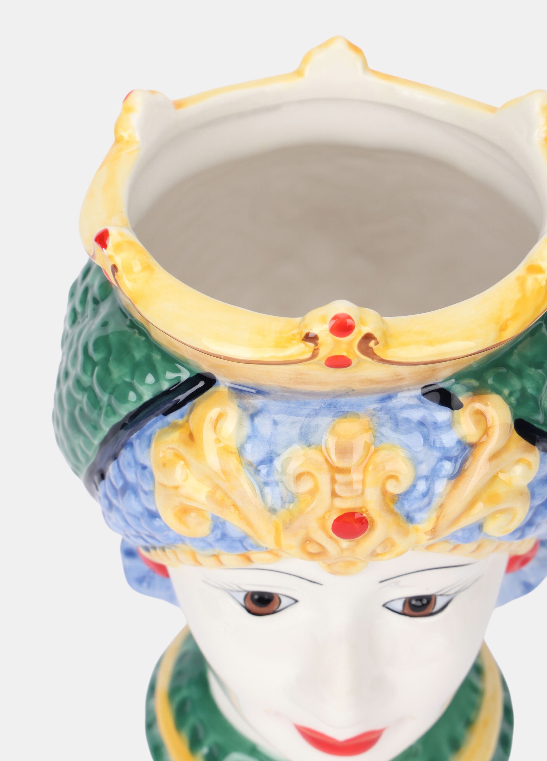 Vaso testa di moro in ceramica dipinta_1