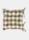 Cuscino coprisedia in cotone a quadri_0