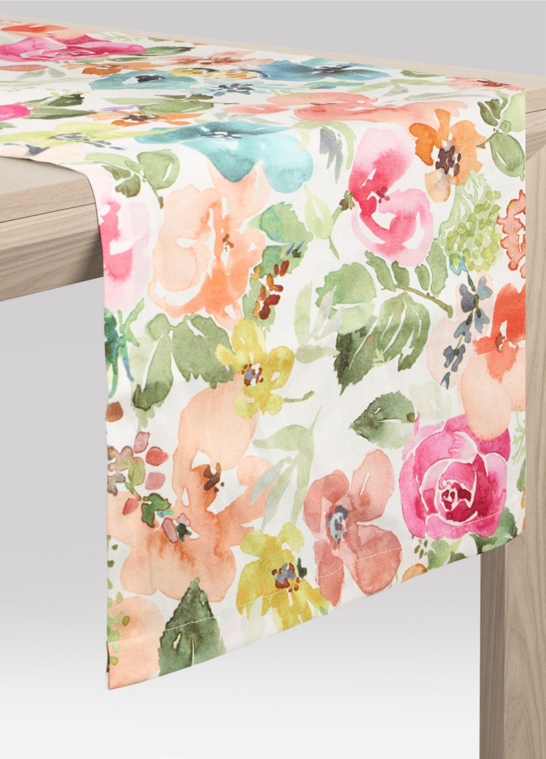 Runner in cotone a fiori_0