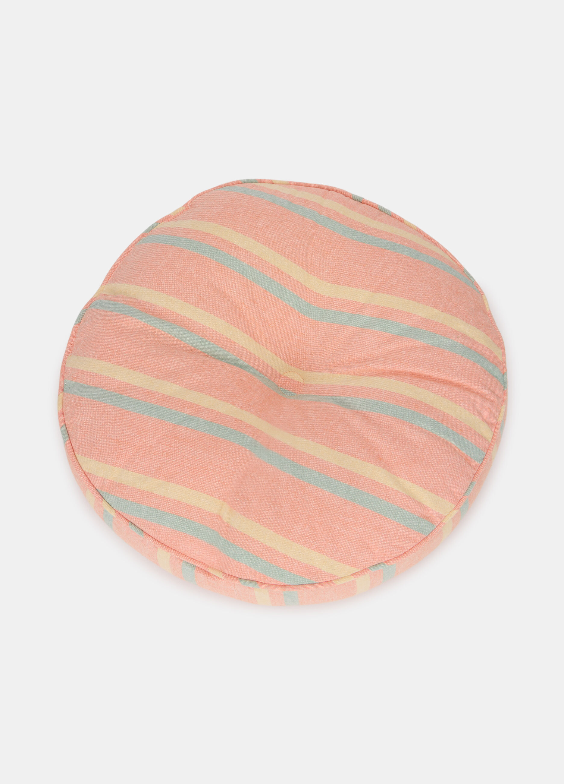 Cuscino rotondo a righe_0