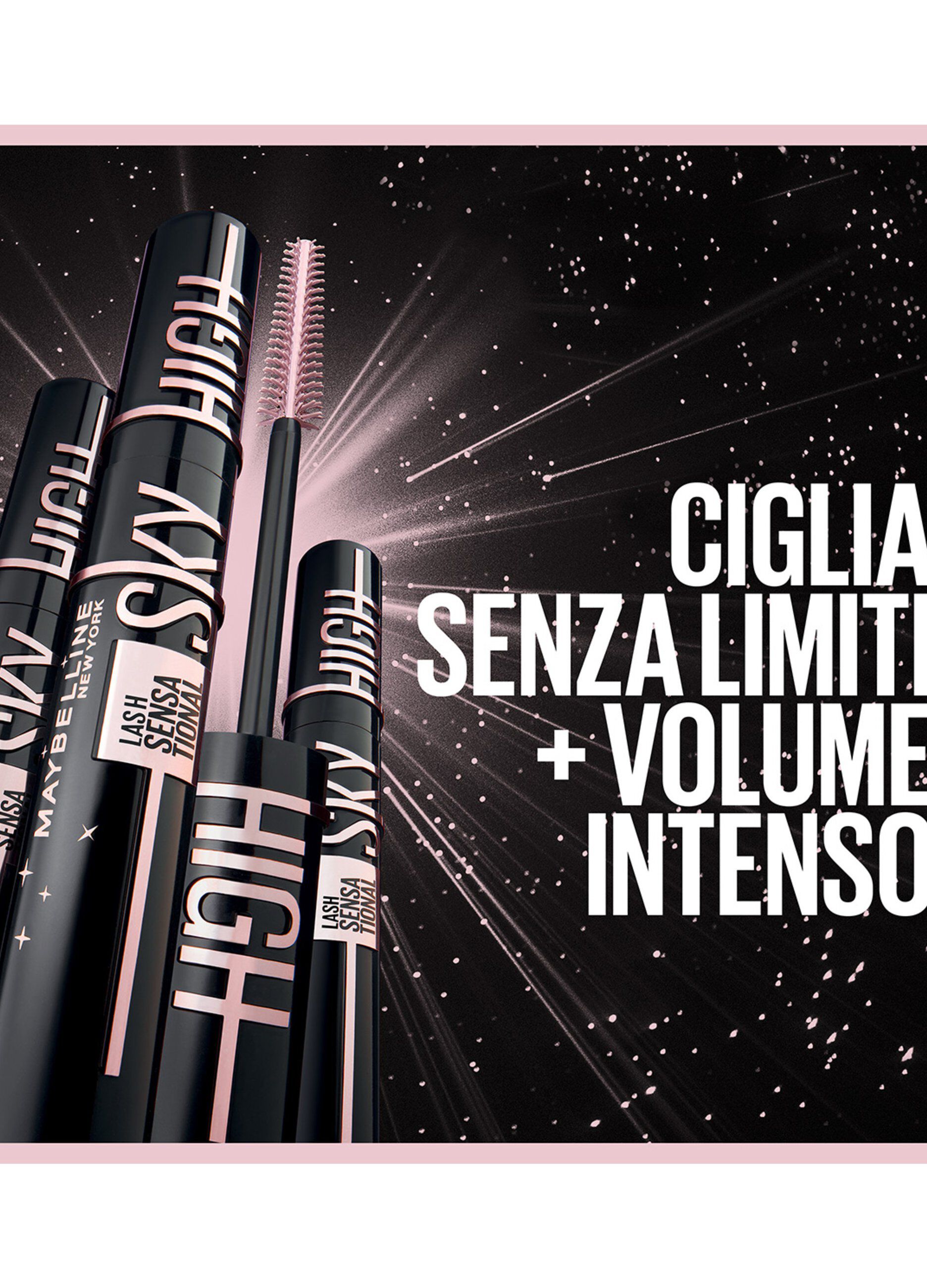 Maybelline New York Mascara Lash Sensational Sky High Cosmic Black, Per Ciglia Lunghe e Voluminose Ancora più Nere, 7,2 ml_4