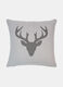 Cuscino quadrato con renna in cotone_0