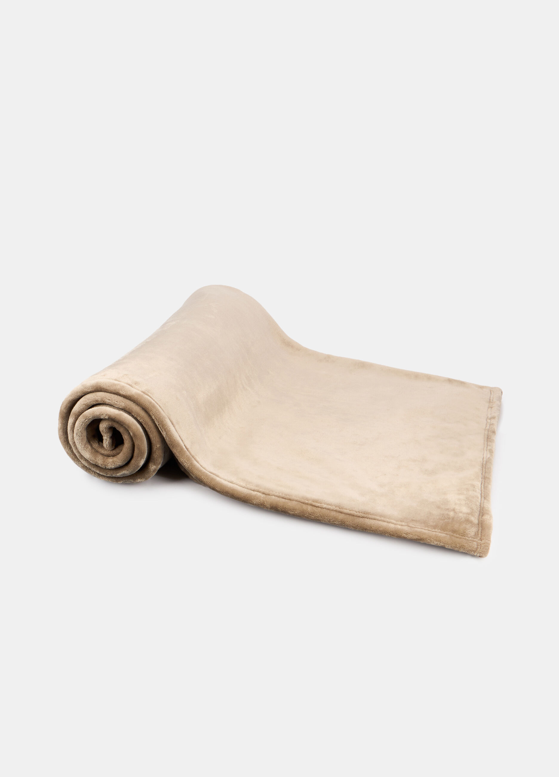 Coperta peluche letto singolo con bordo_1