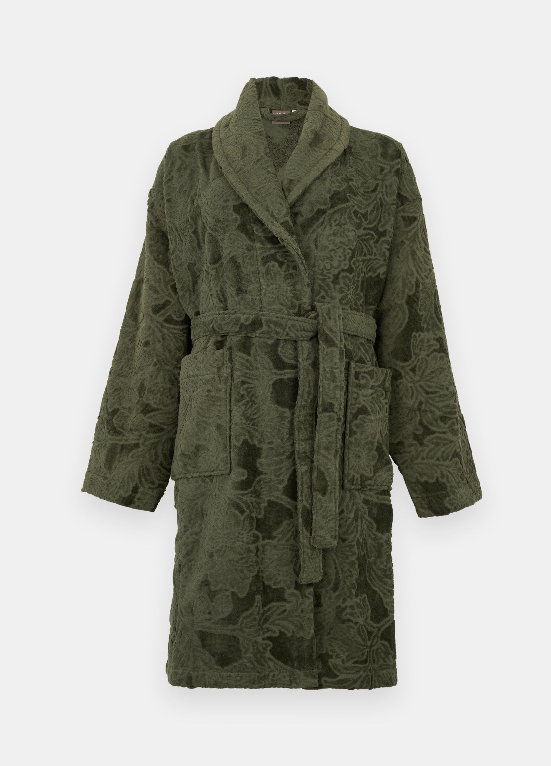 Accappatoio in cotone effetto jacquard_0