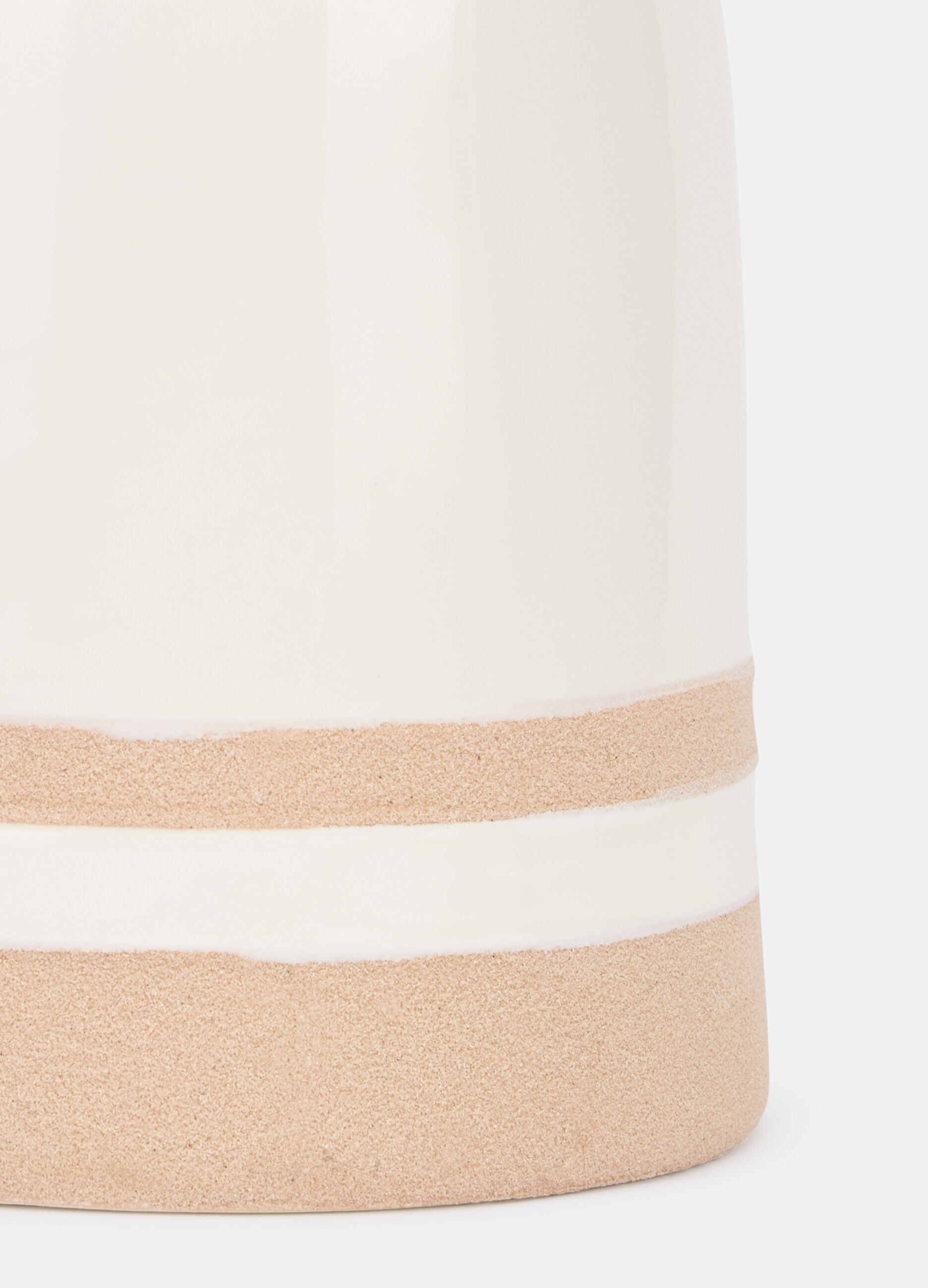 Vaso conico grande in ceramica con inserti grezzi_1