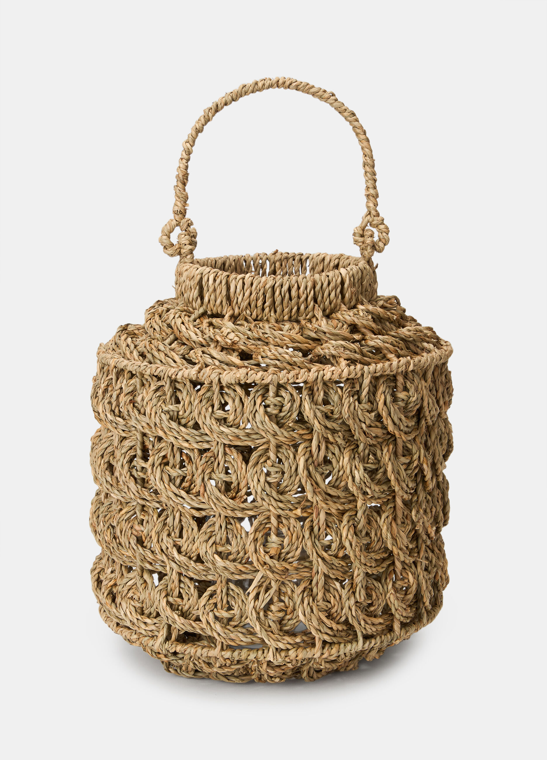 Lanterna portacandele di fibra intrecciata_0