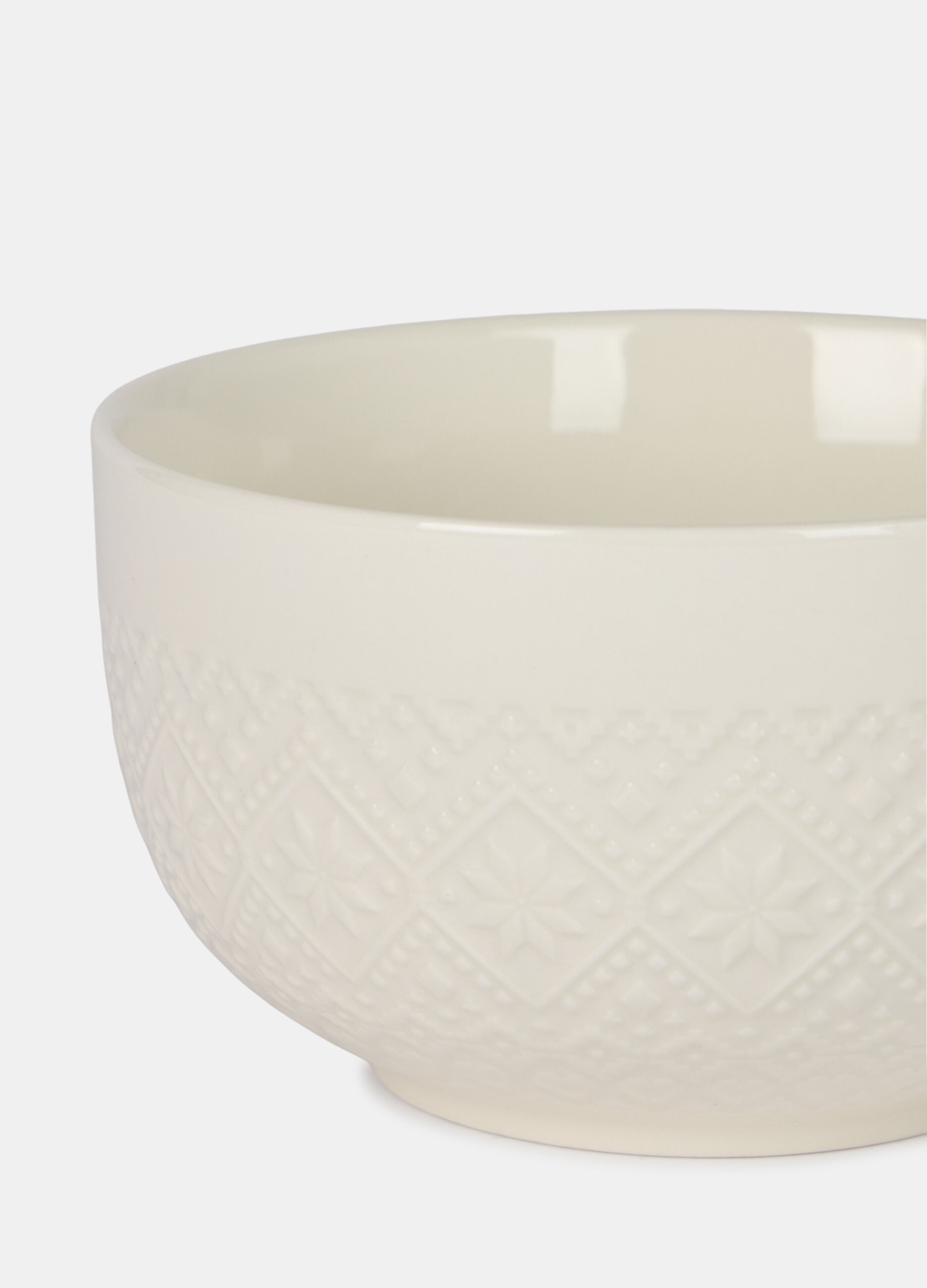 Ciotola in ceramica con motivo in rilievo_1