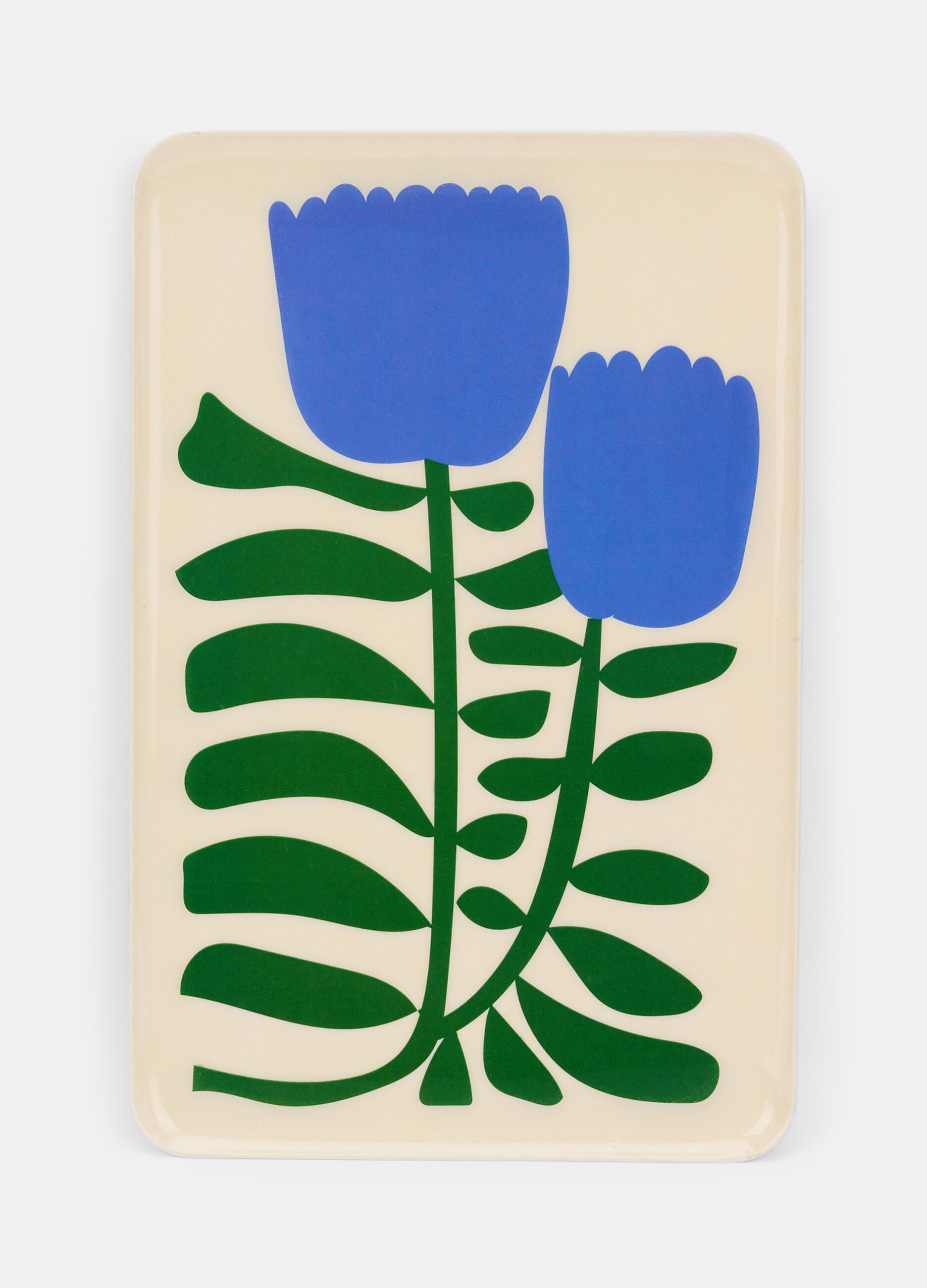 Vassoio rettangolare con tulipani_0