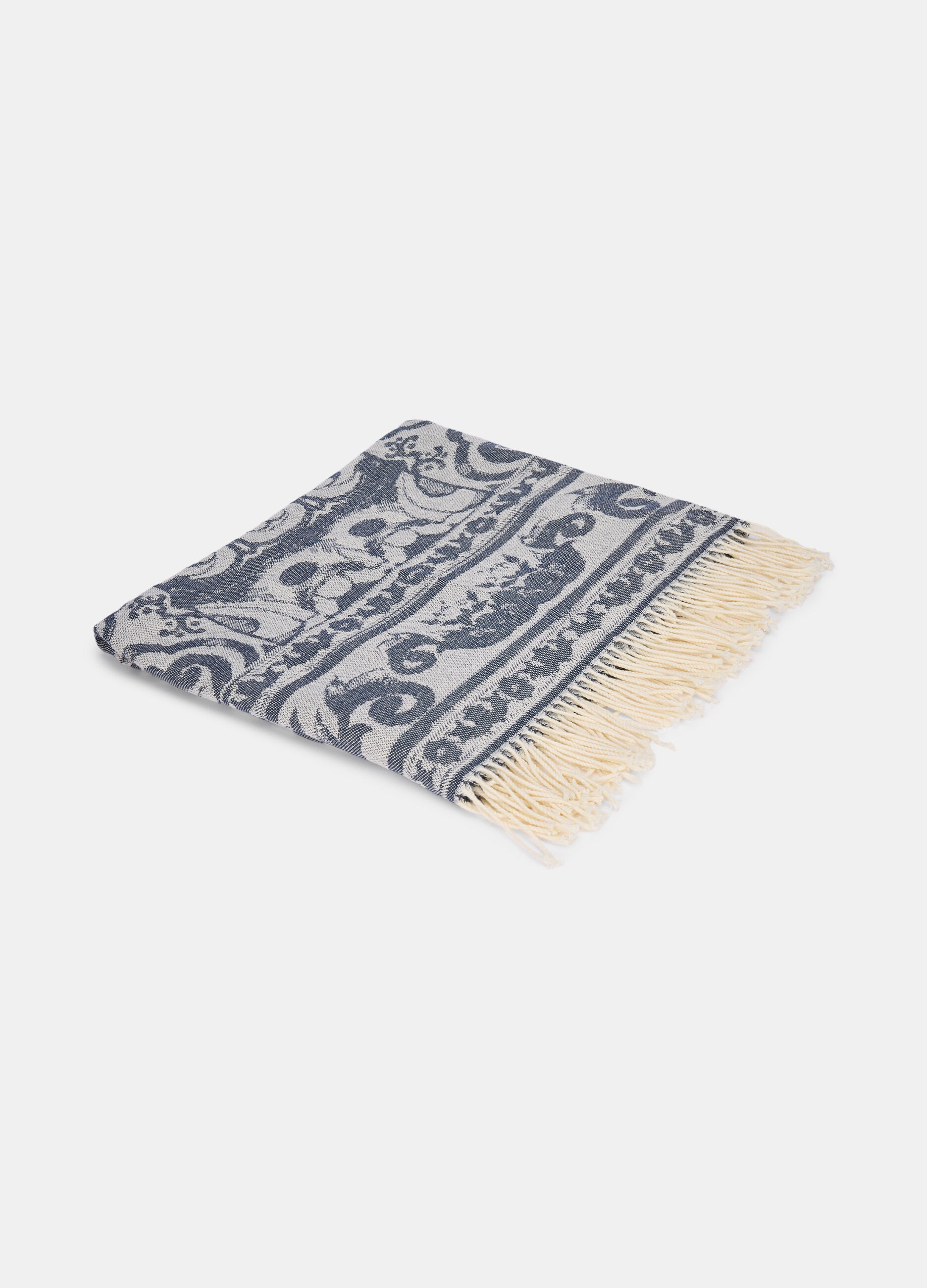 Plaid misto cotone effetto jacquard_0