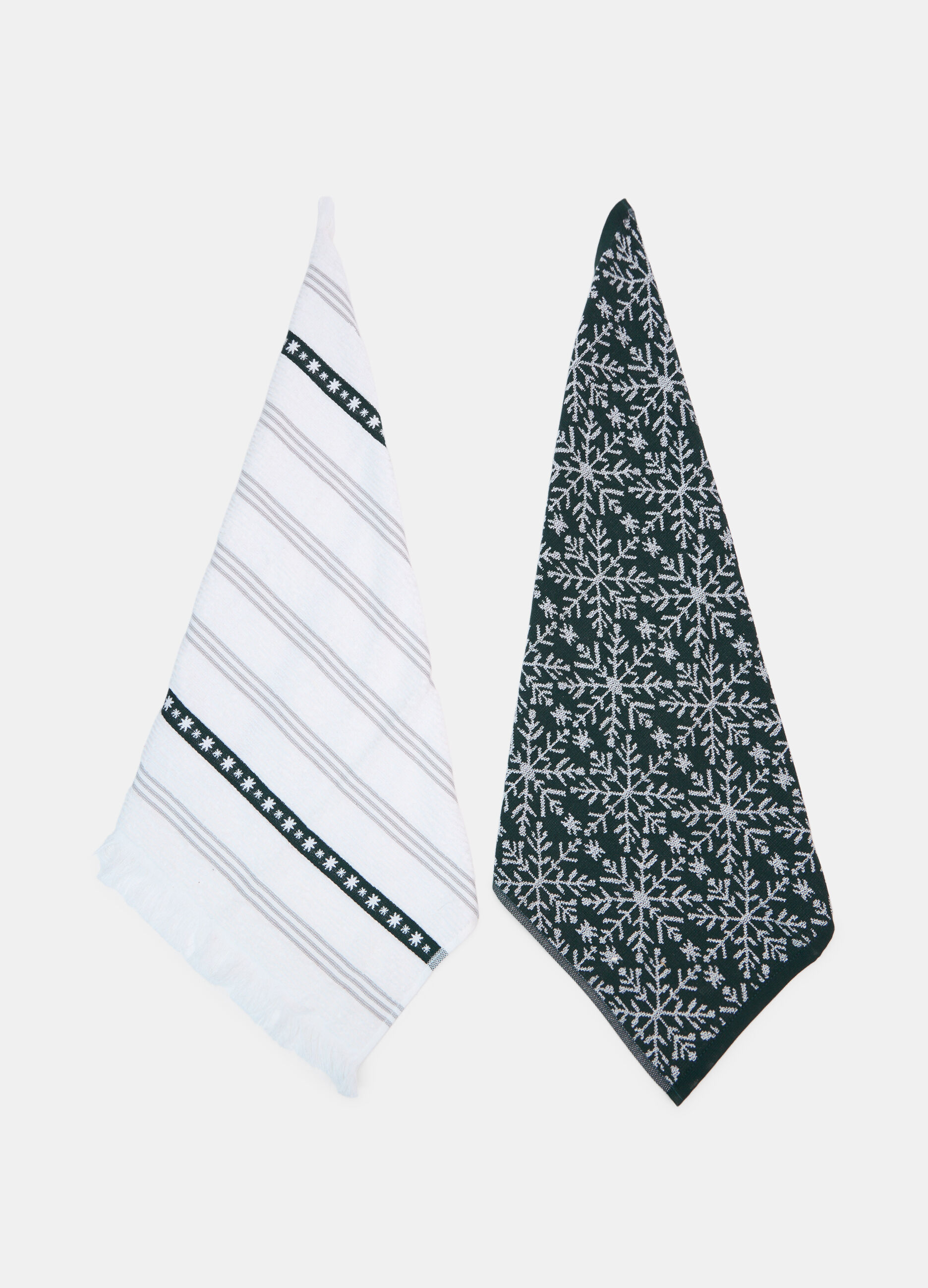 2 pack strofinacci natalizi in cotone_0