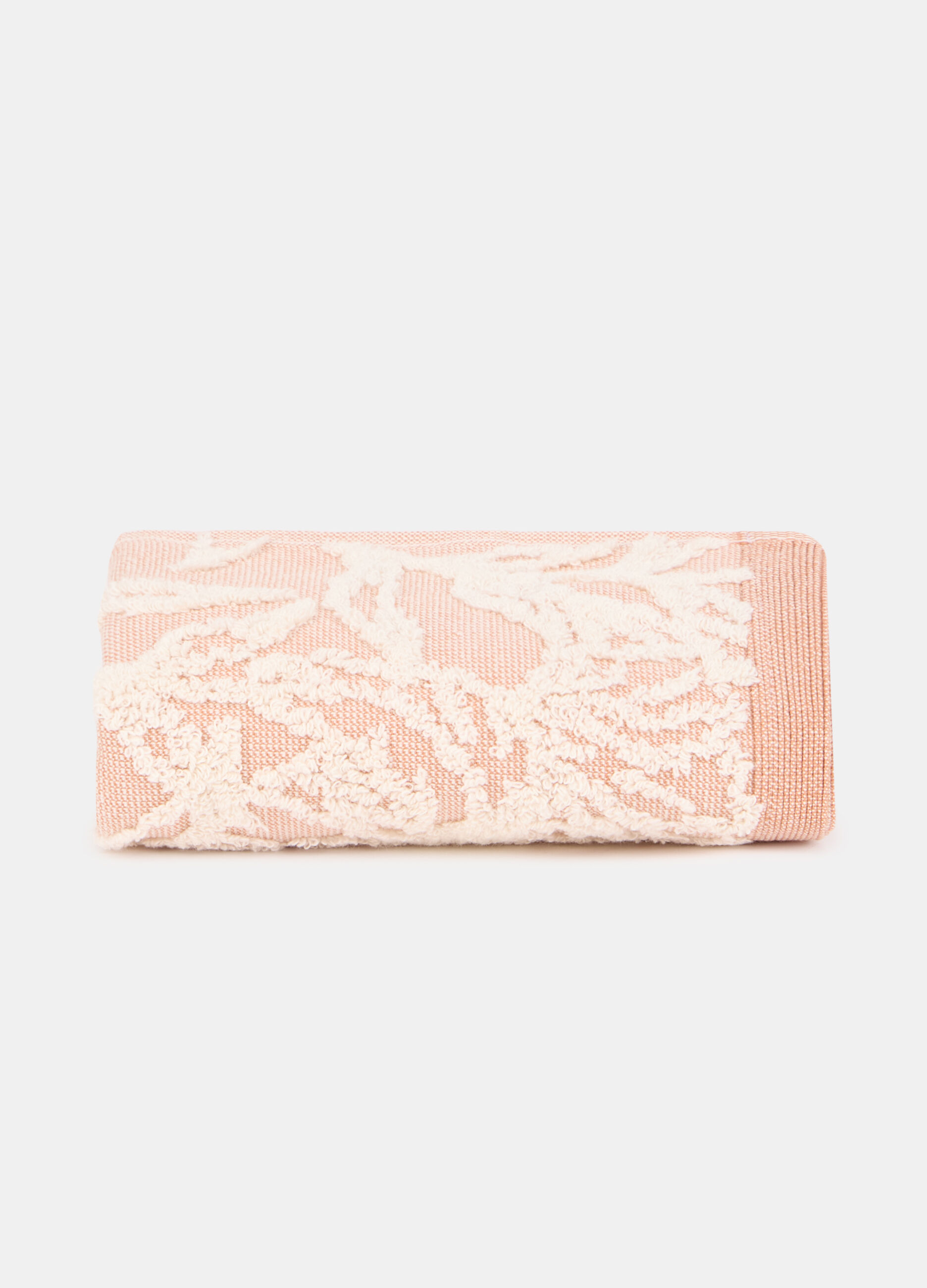 Asciugamano ospiti con motivo a fiori jacquard_0