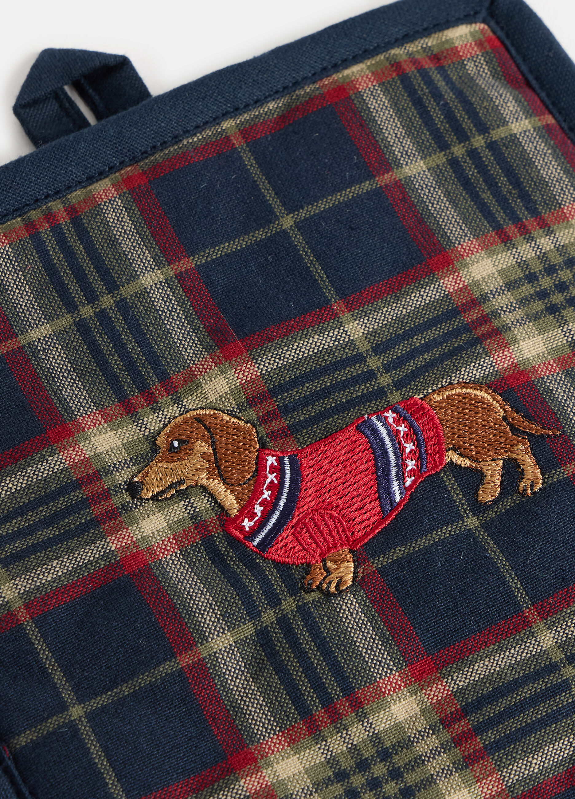 Presina quadrata in cotone tartan_1