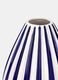 Vaso bombato in ceramica a righe_1