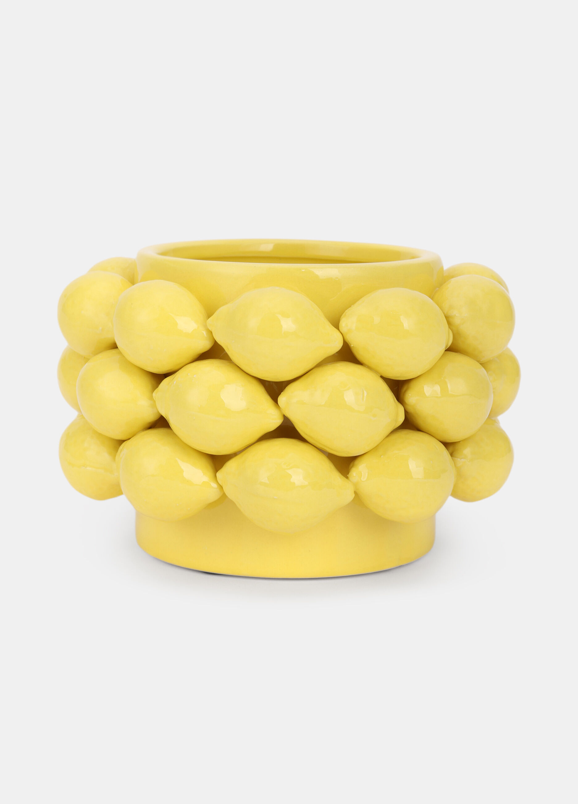 Vaso basso limoni in ceramica_0