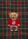 Grembiule corto in cotone tartan con ricamo Teddy Bear_1