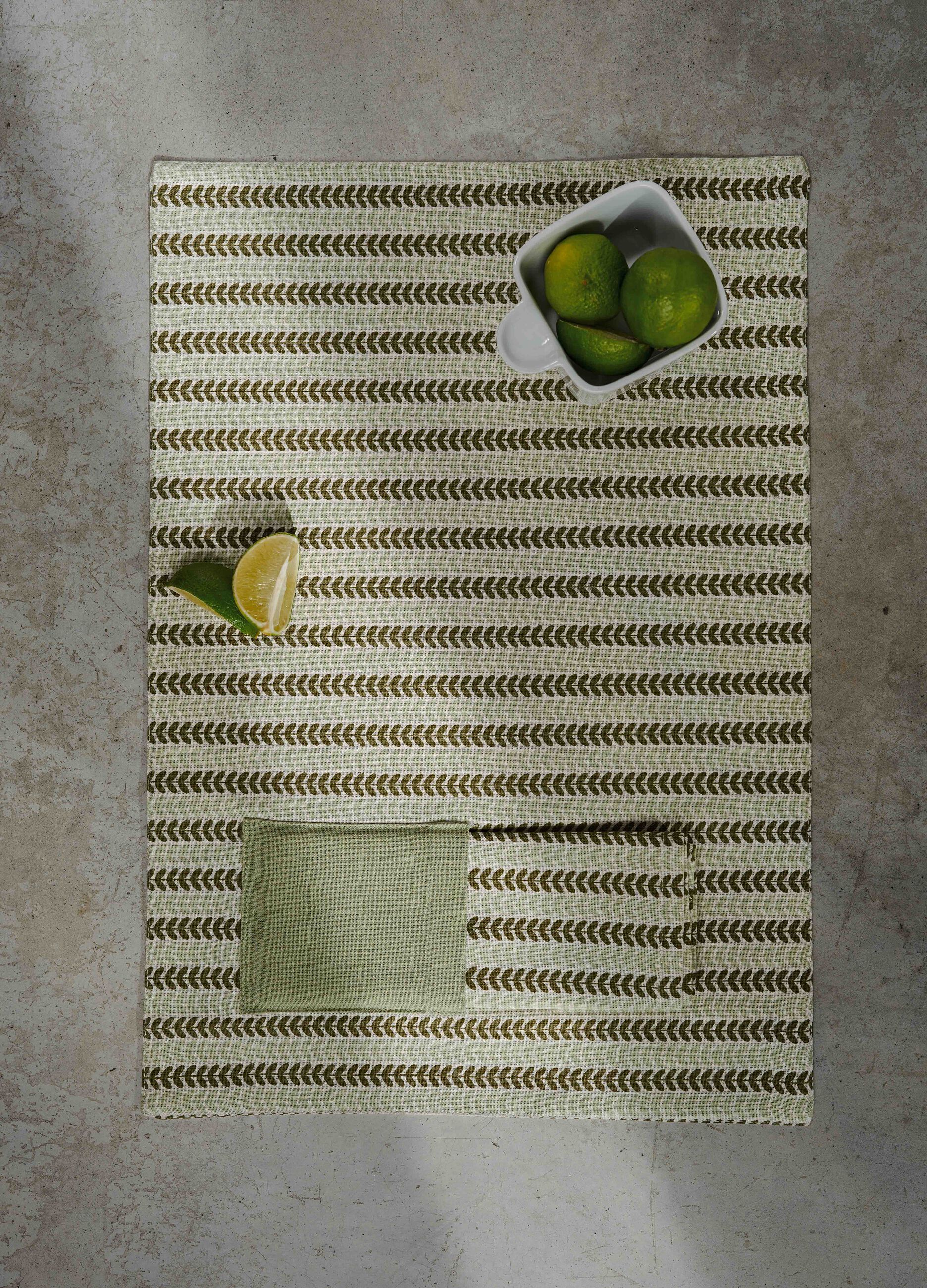 Organic cotton table mat with napkin_0