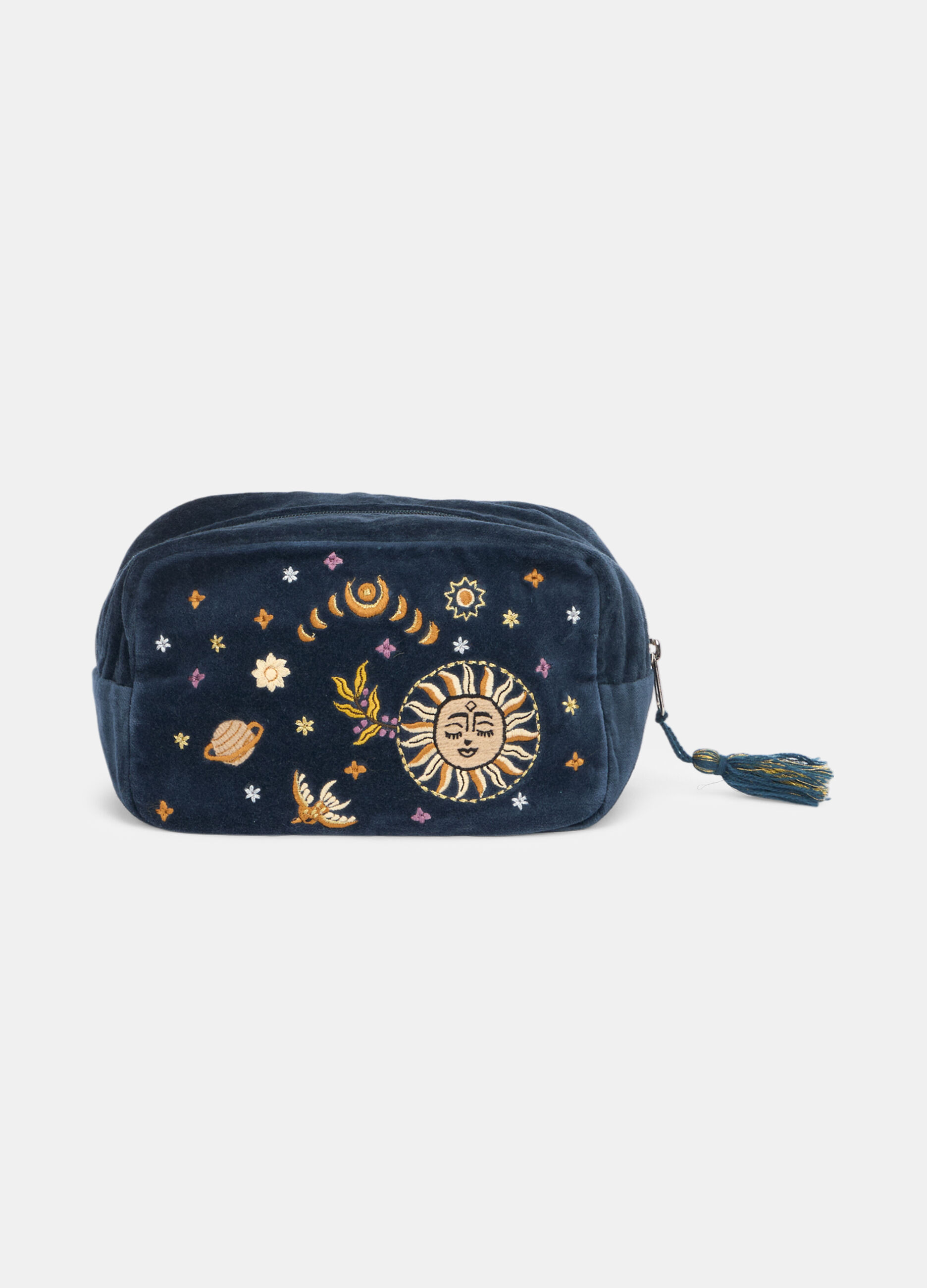 Beauty case in velluto ricamato_0