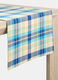 Rectangular check cotton table runner_0