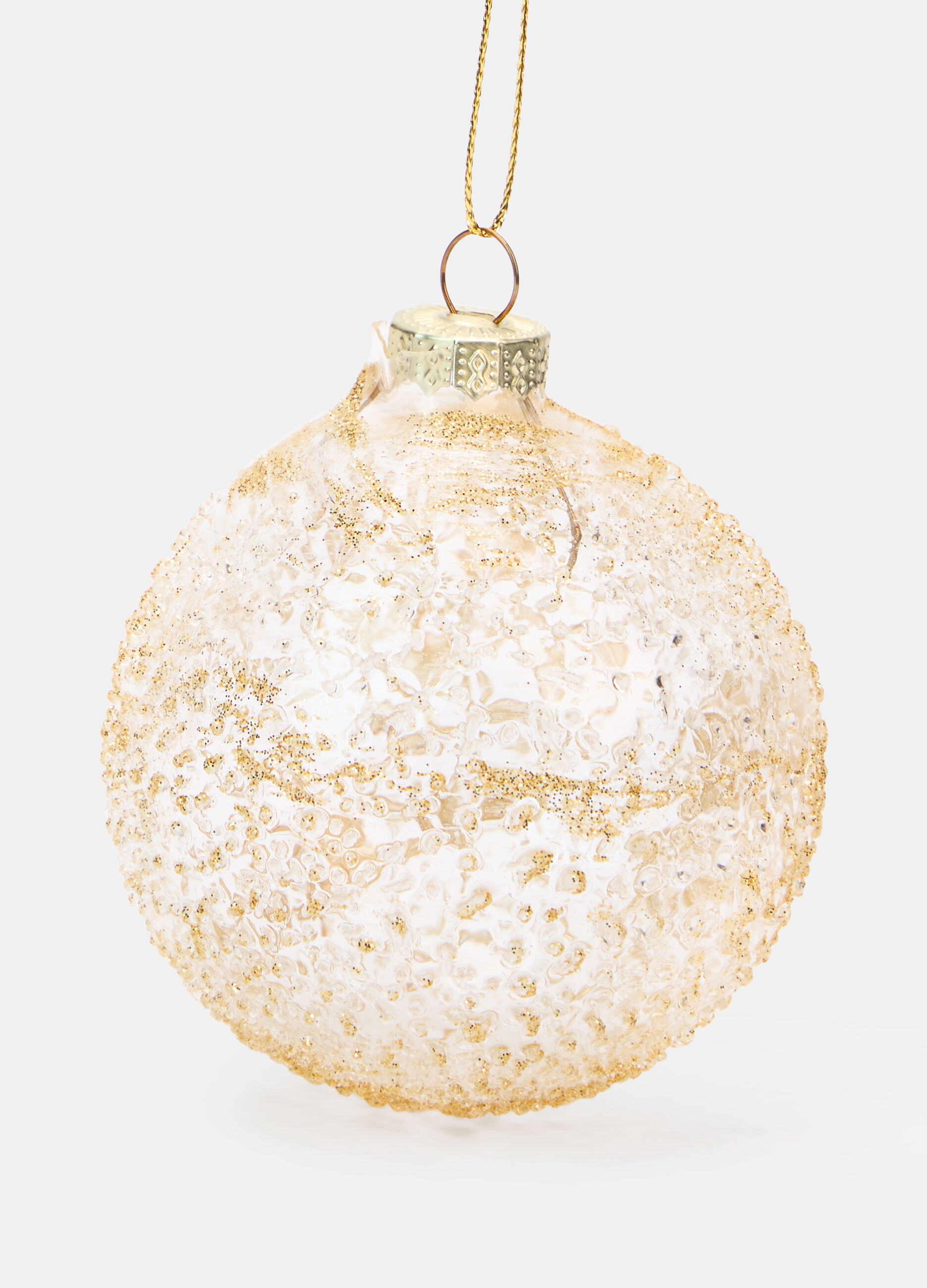 Pallina in vetro ruvido con glitter_1