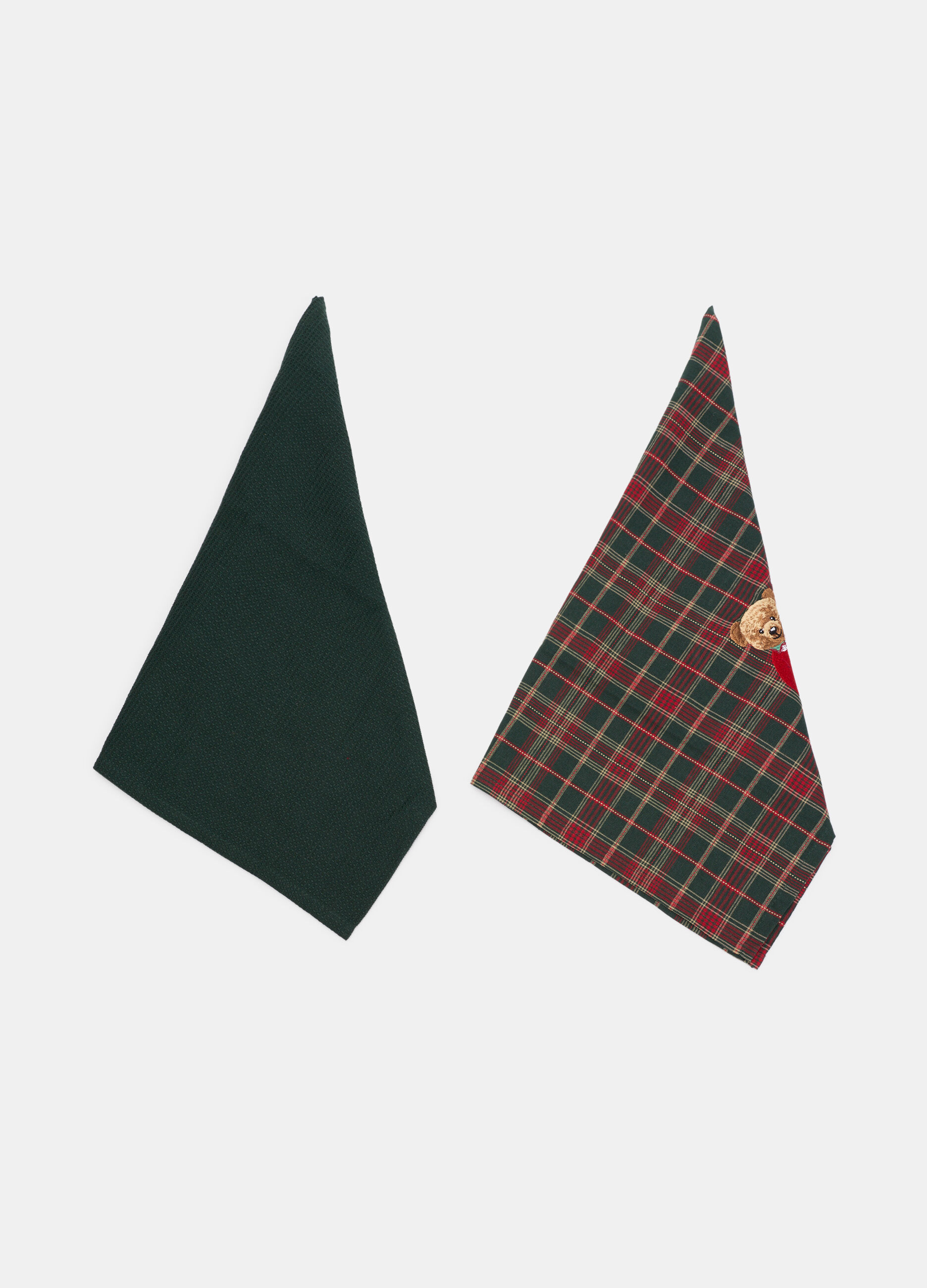 2 pack strofinacci in cotone tartan_0