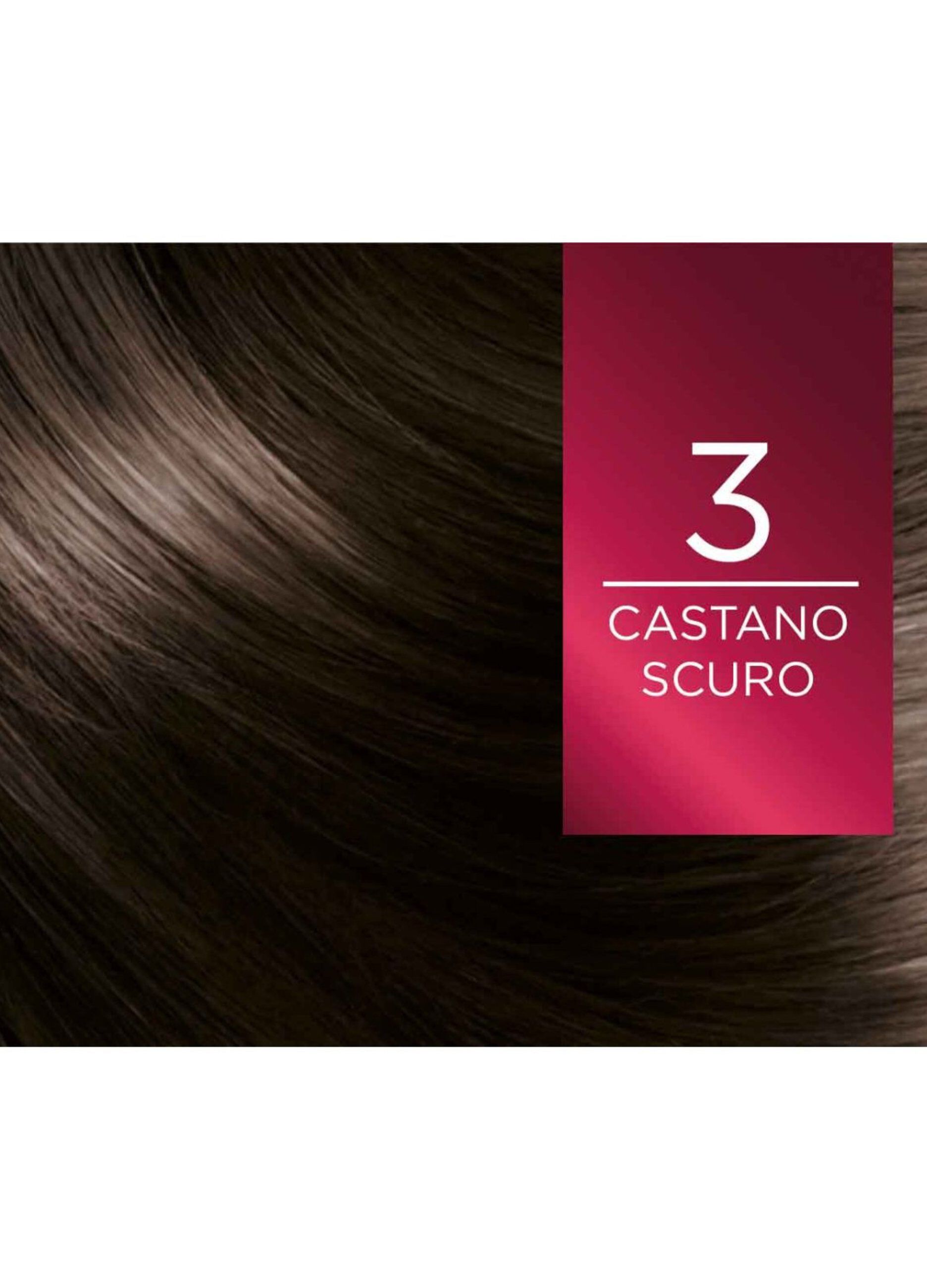 L'Oréal Paris Tinta Capelli Excellence, Copre i capelli bianchi, colore ricco, luminoso e a lunga durata, 3 Castano Scuro.