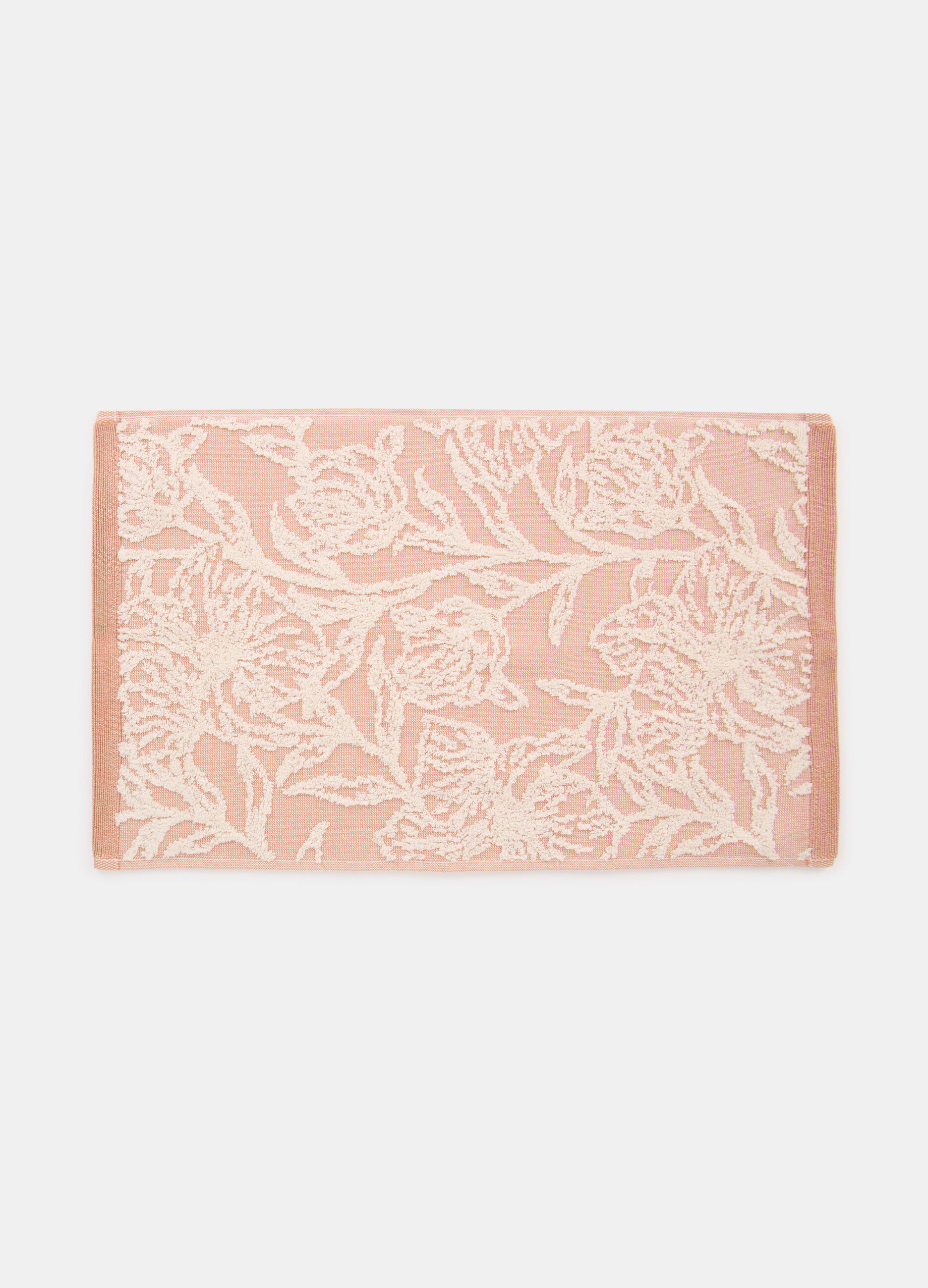 Asciugamano ospiti con motivo a fiori jacquard_1