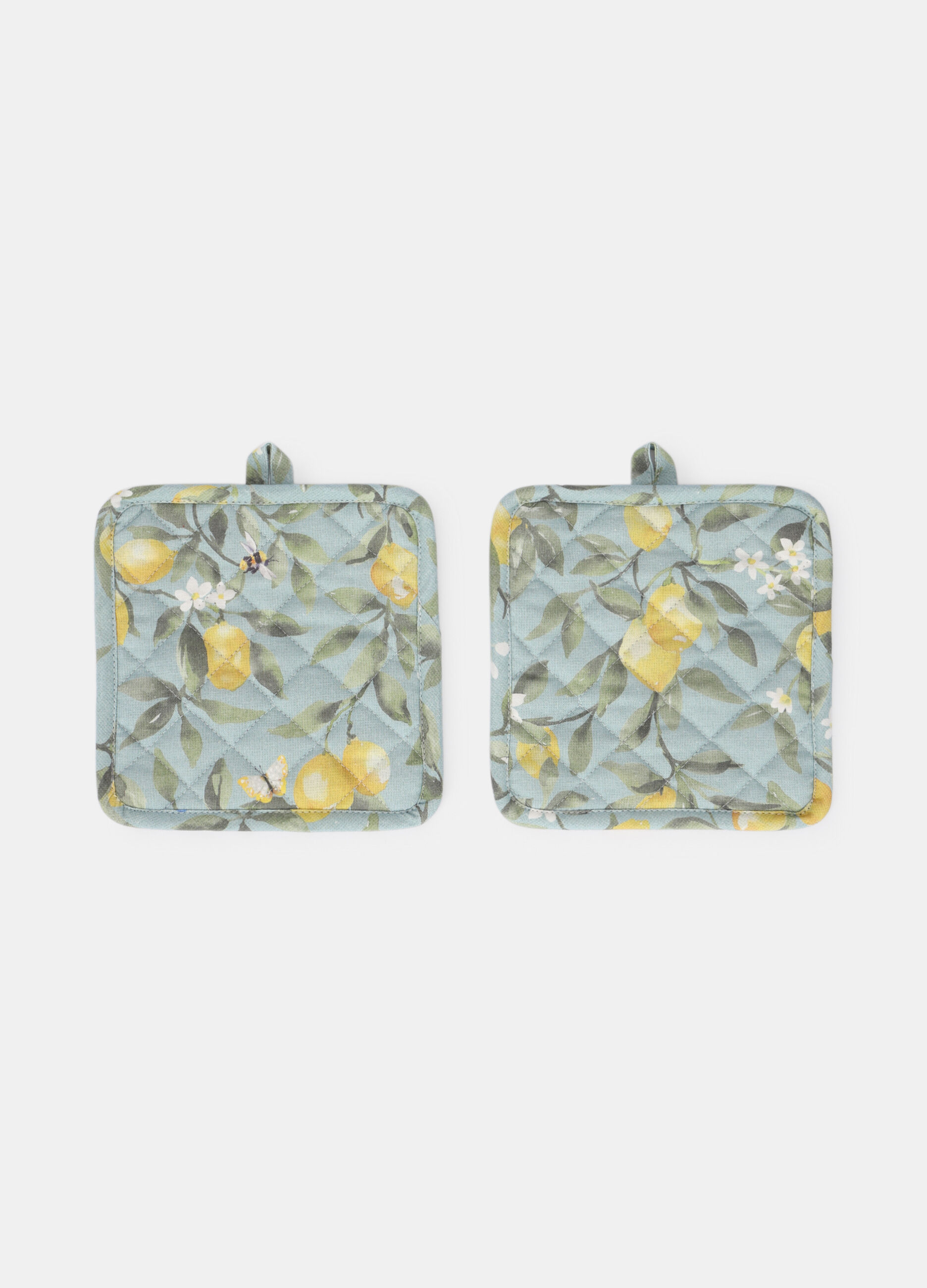 2 pack presine in cotone con stampa limoni_0