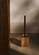 Toilet brush container in acacia wood_0